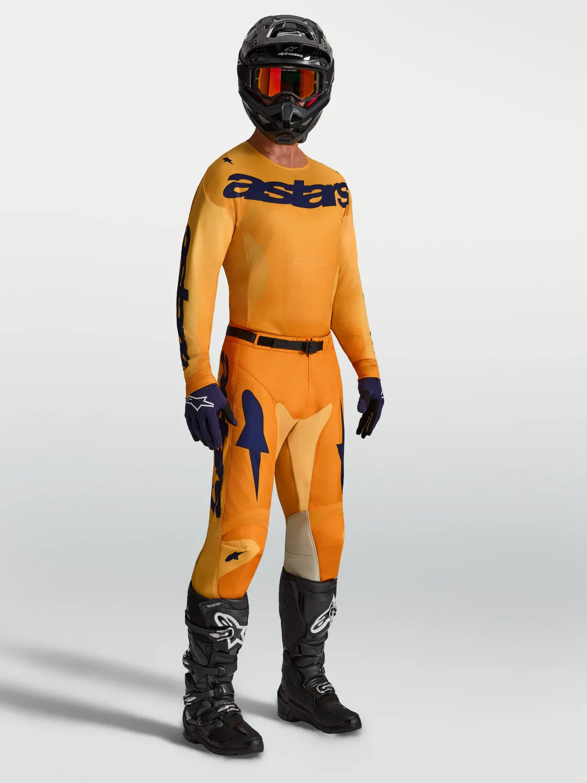 Мотокрос джърси Alpinestars Racer Amber Orange Gold Deep Blue