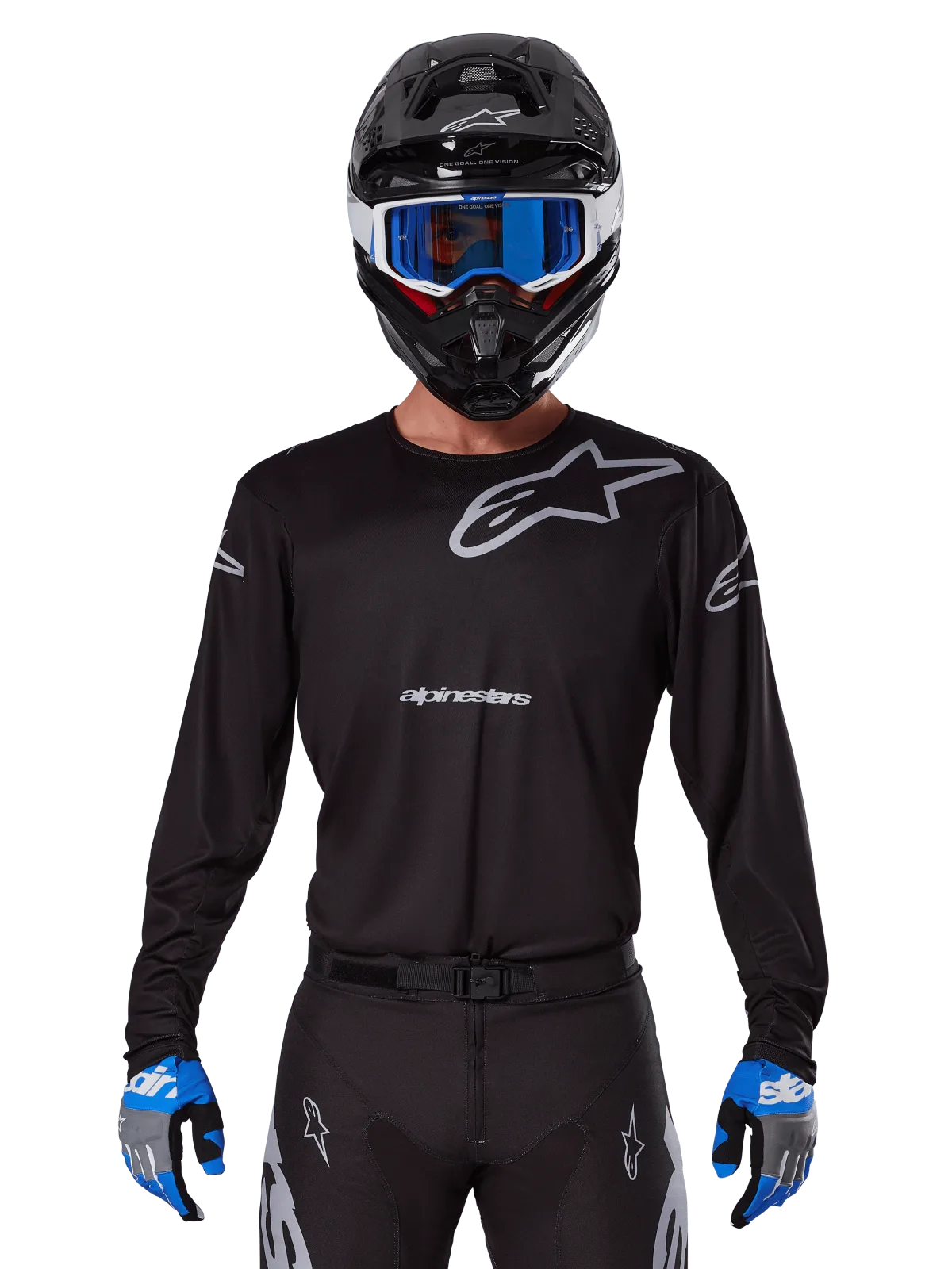 Мотокрос джърси Alpinestars Racer Graphite Black Gray