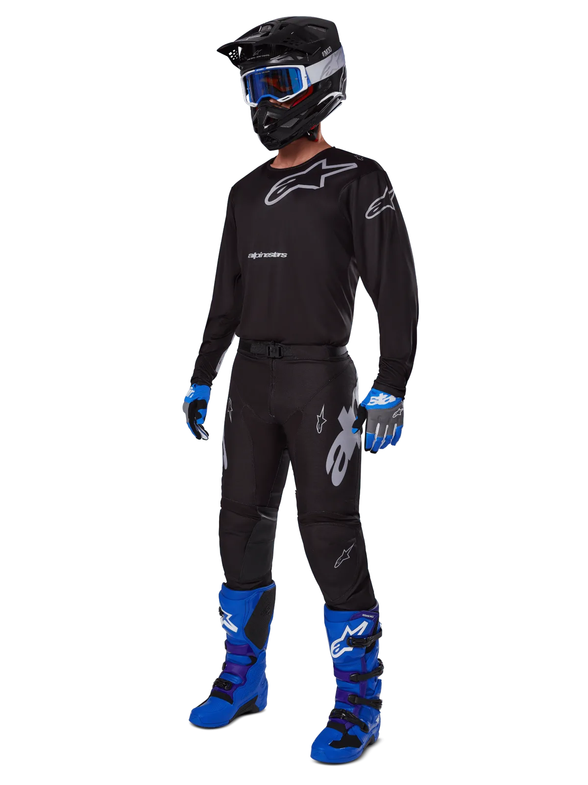 Мотокрос джърси Alpinestars Racer Graphite Black Gray