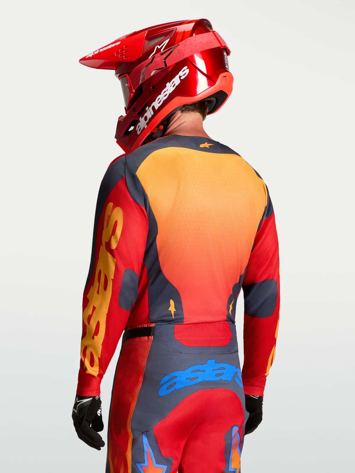 Мотокрос джърси Alpinestars Racer Hunt Fire Red Graystone Hot Coral