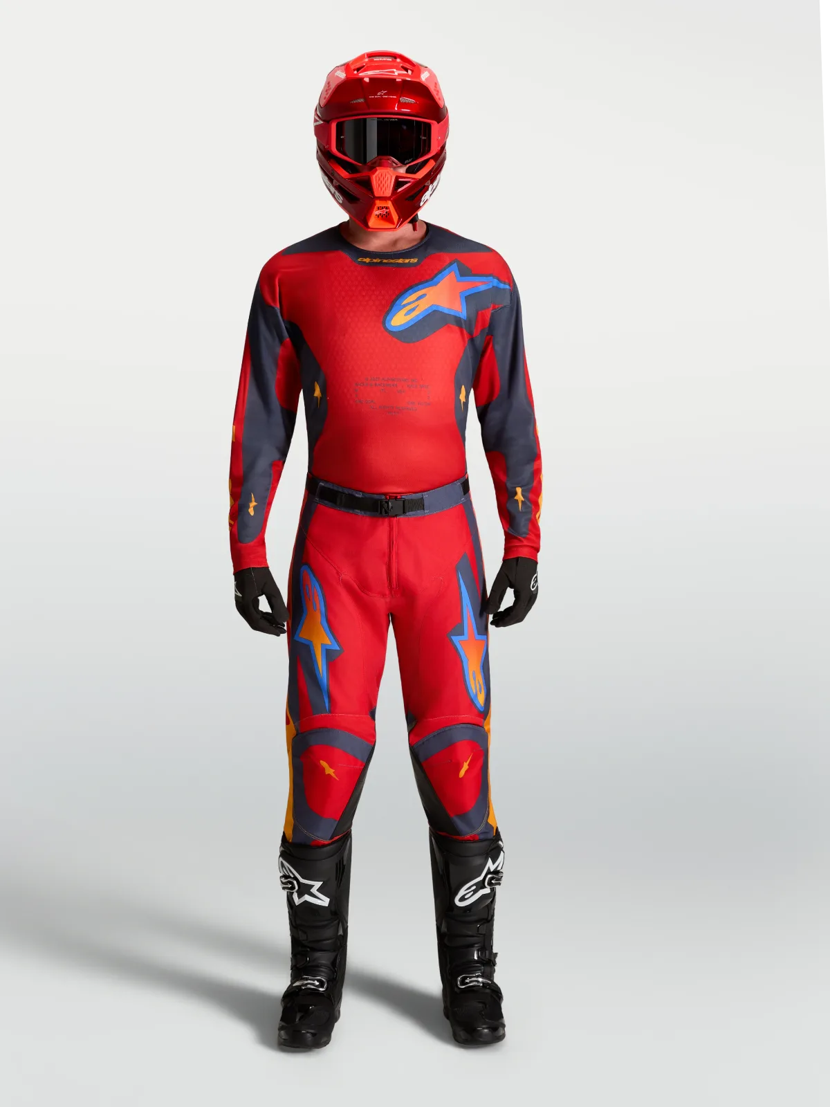 Мотокрос джърси Alpinestars Racer Hunt Fire Red Graystone Hot Coral