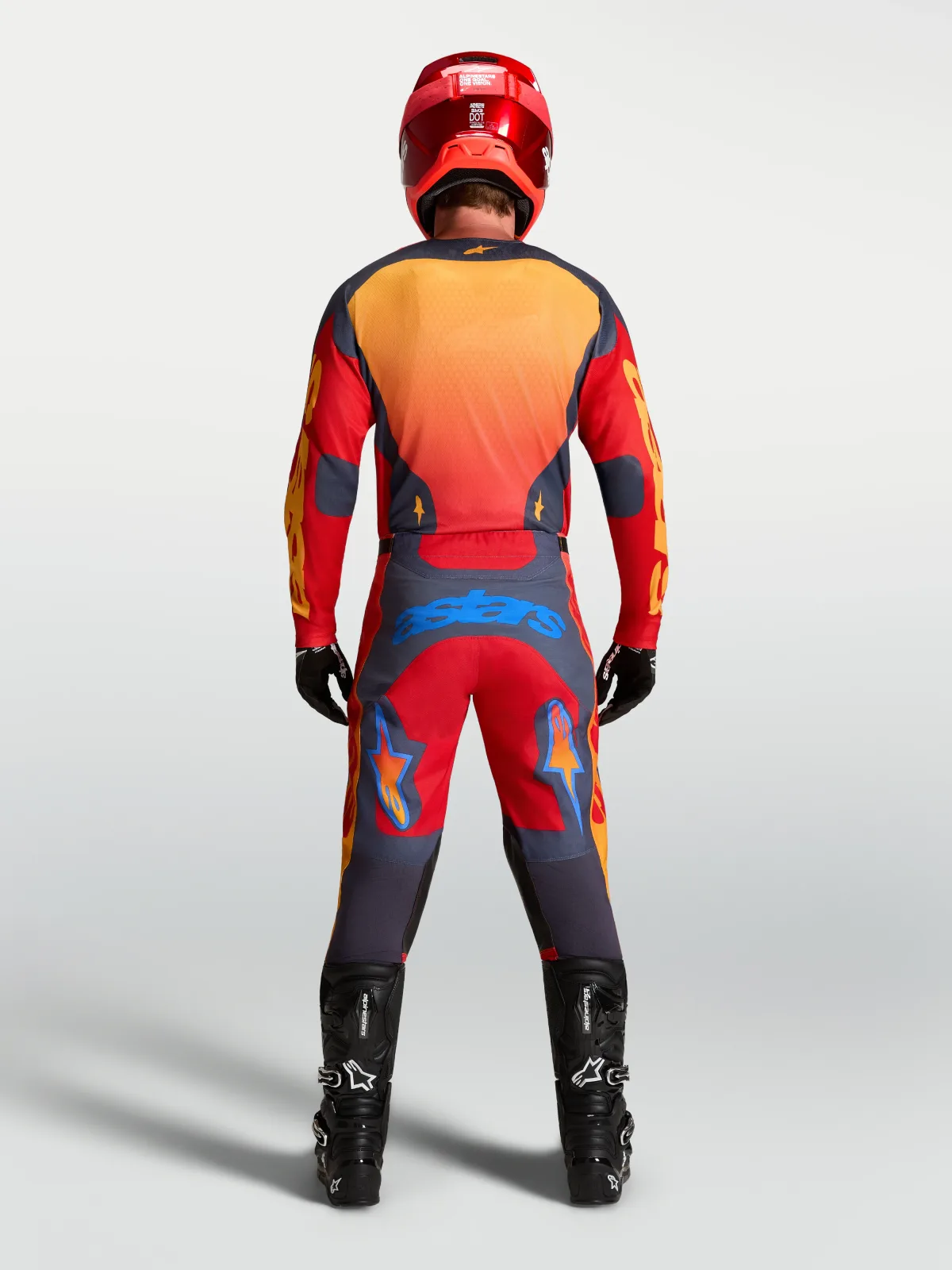 Мотокрос джърси Alpinestars Racer Hunt Fire Red Graystone Hot Coral