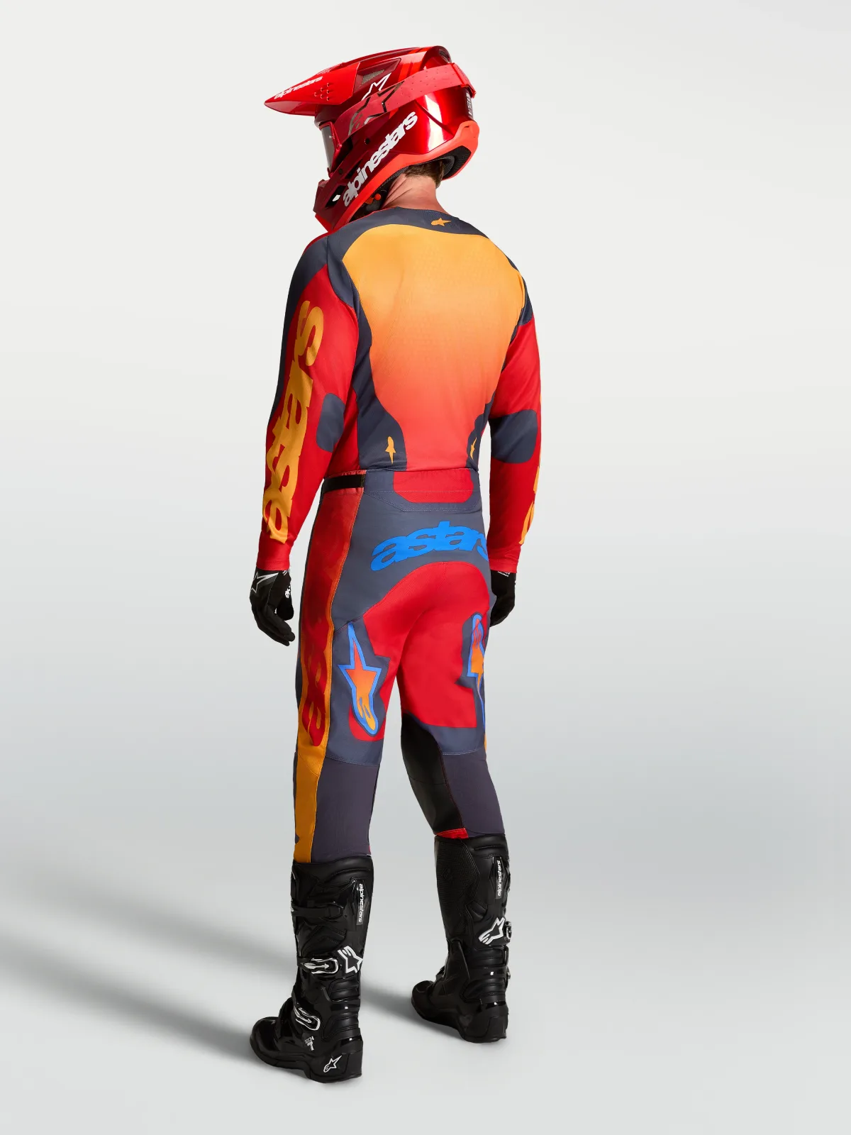 Мотокрос джърси Alpinestars Racer Hunt Fire Red Graystone Hot Coral