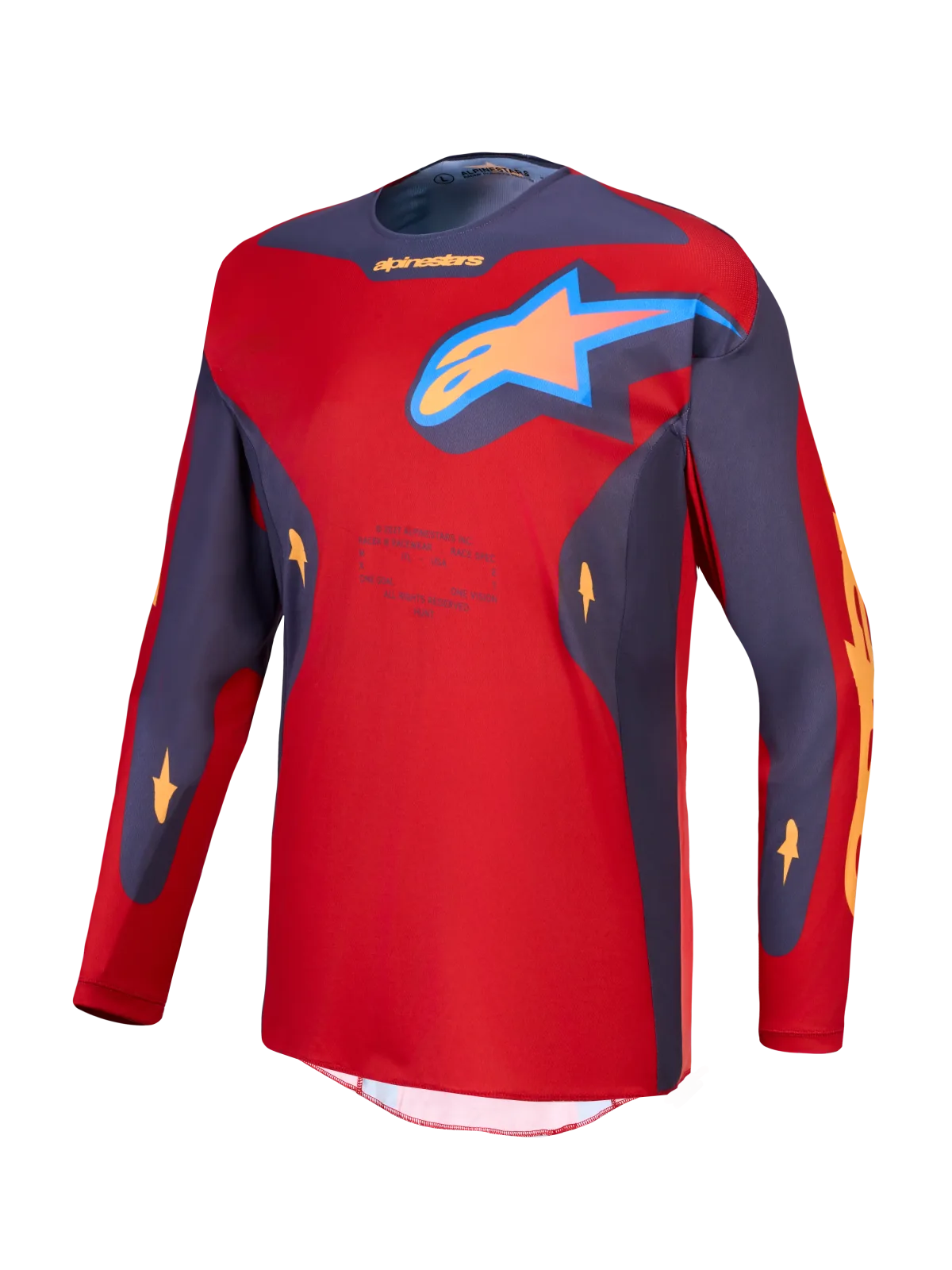 Мотокрос джърси Alpinestars Racer Hunt Fire Red Graystone Hot Coral