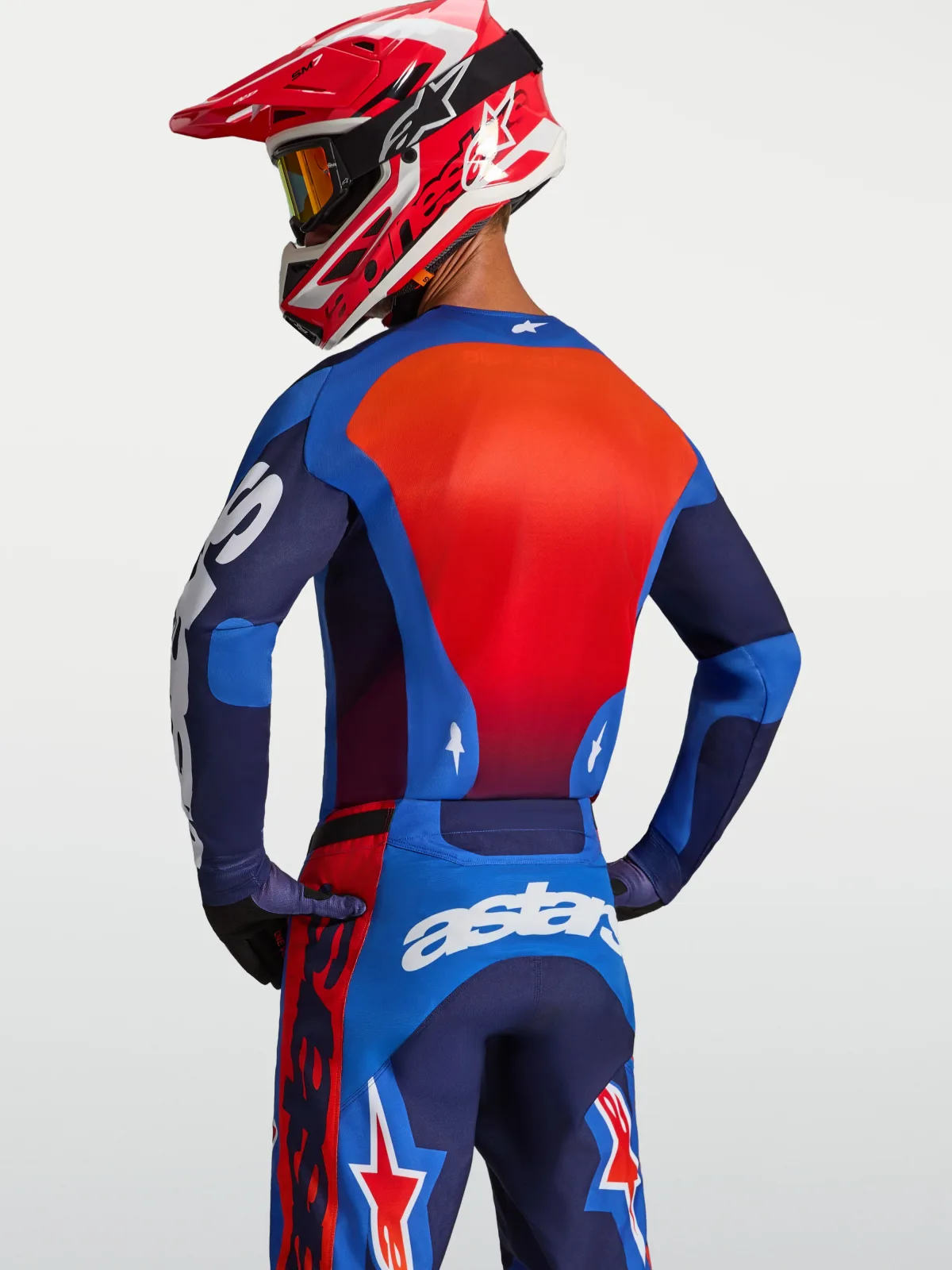 Мотокрос джърси Alpinestars Racer Hunt Strong Blue Deep Blue Fire Red