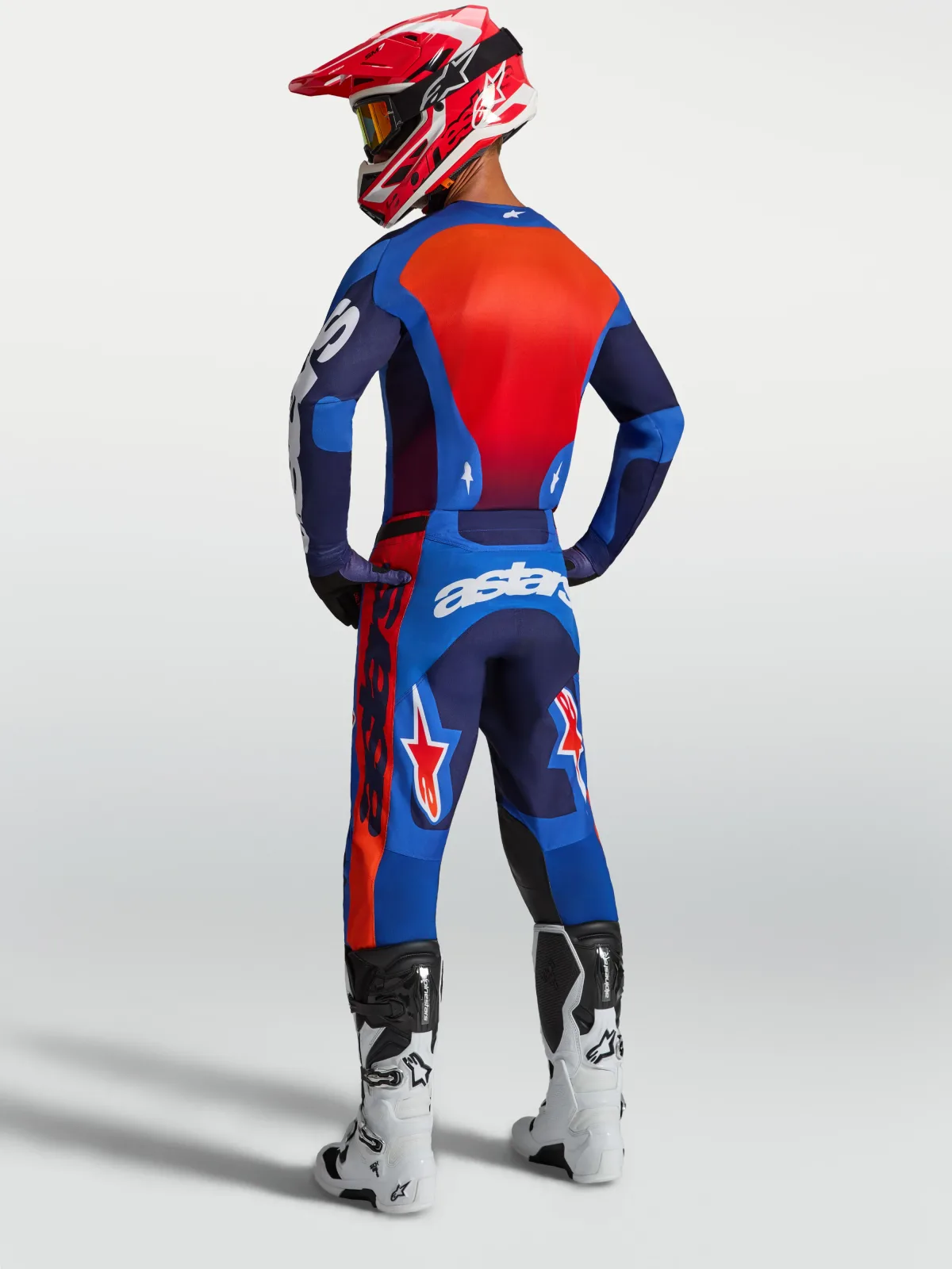 Мотокрос джърси Alpinestars Racer Hunt Strong Blue Deep Blue Fire Red