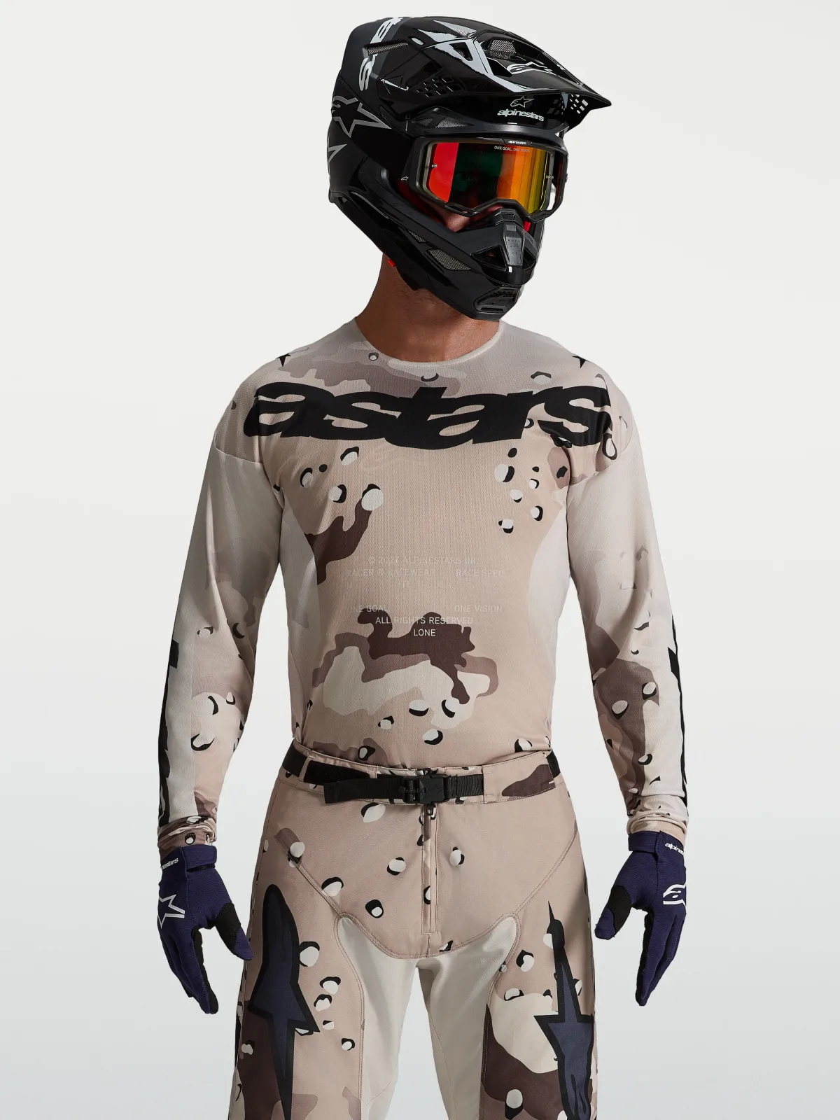 Мотокрос джърси Alpinestars Racer Lone Desert Camo Black