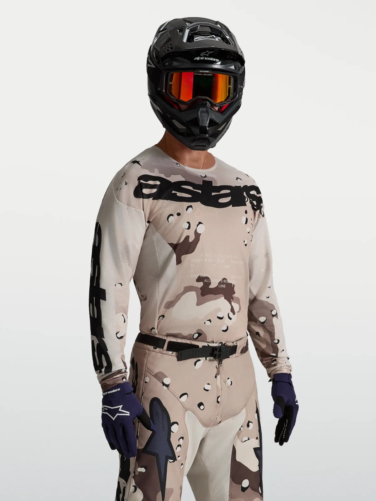 Мотокрос джърси Alpinestars Racer Lone Desert Camo Black