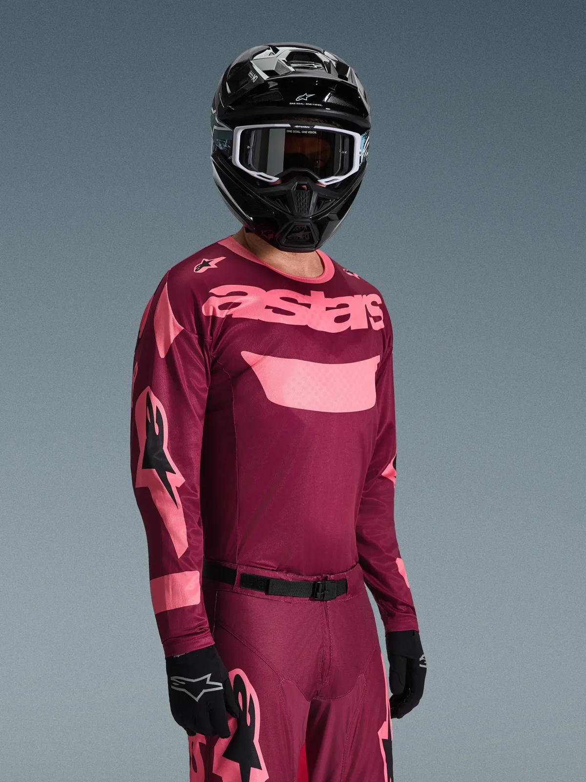 Мотокрос джърси Alpinestars Racer Riway Dark Red Coral
