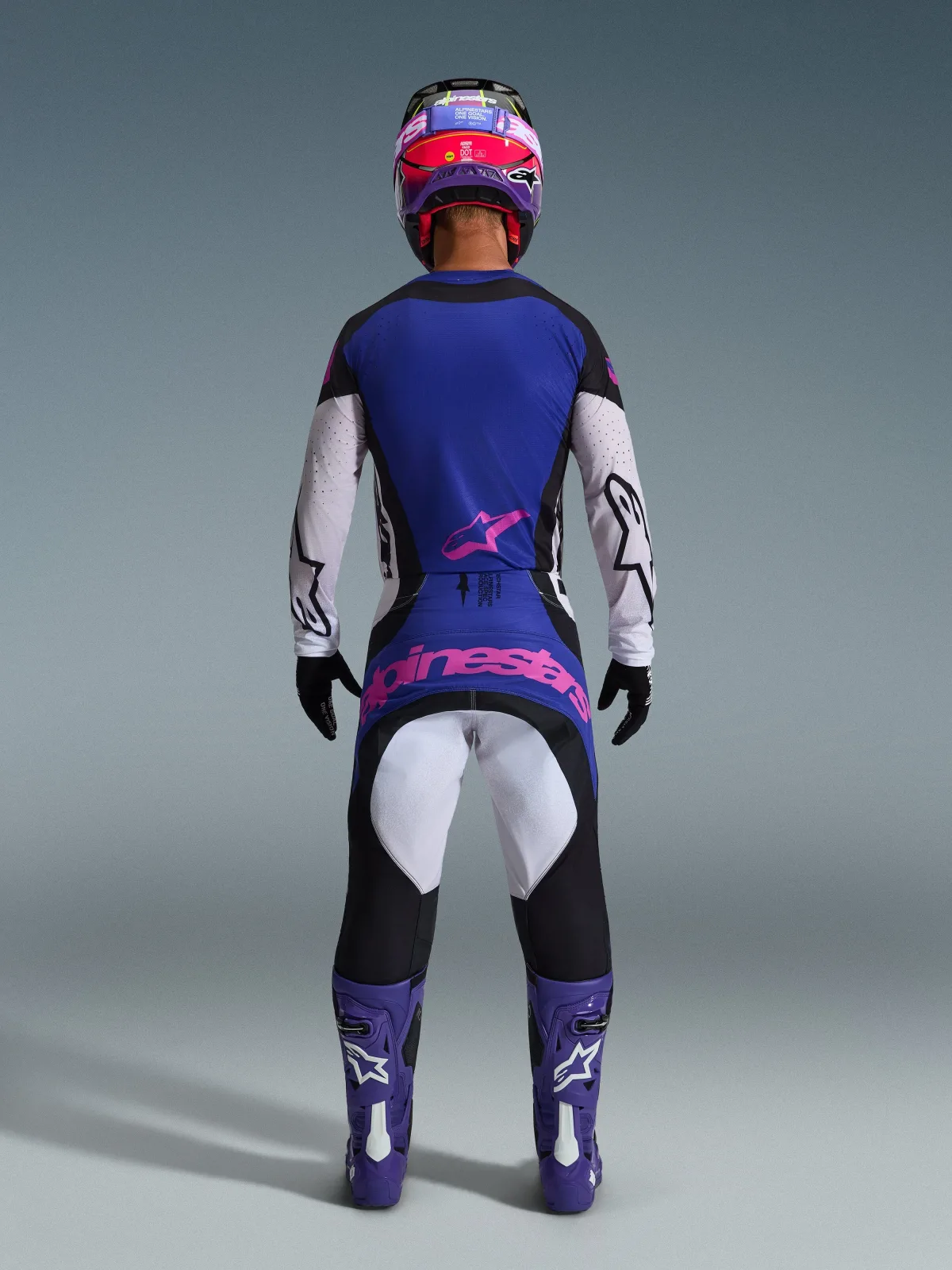 Мотокрос джърси Alpinestars Techstar Knif Black Light Gray Purple