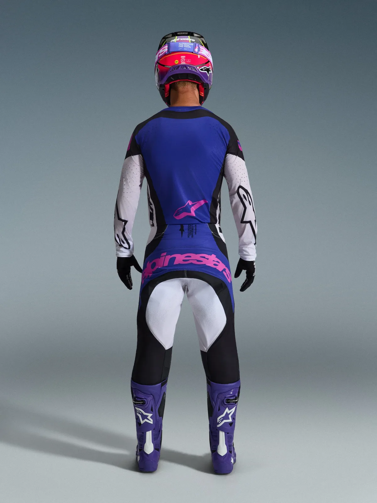 Мотокрос джърси Alpinestars Techstar Knif Black Light Gray Purple