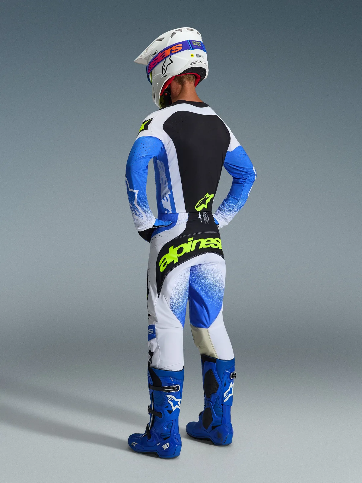 Мотокрос джърси Alpinestars Techstar Knif Ucla Blue Black Yellow Fluo