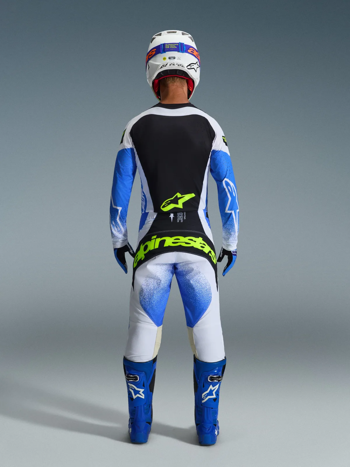 Мотокрос джърси Alpinestars Techstar Knif Ucla Blue Black Yellow Fluo