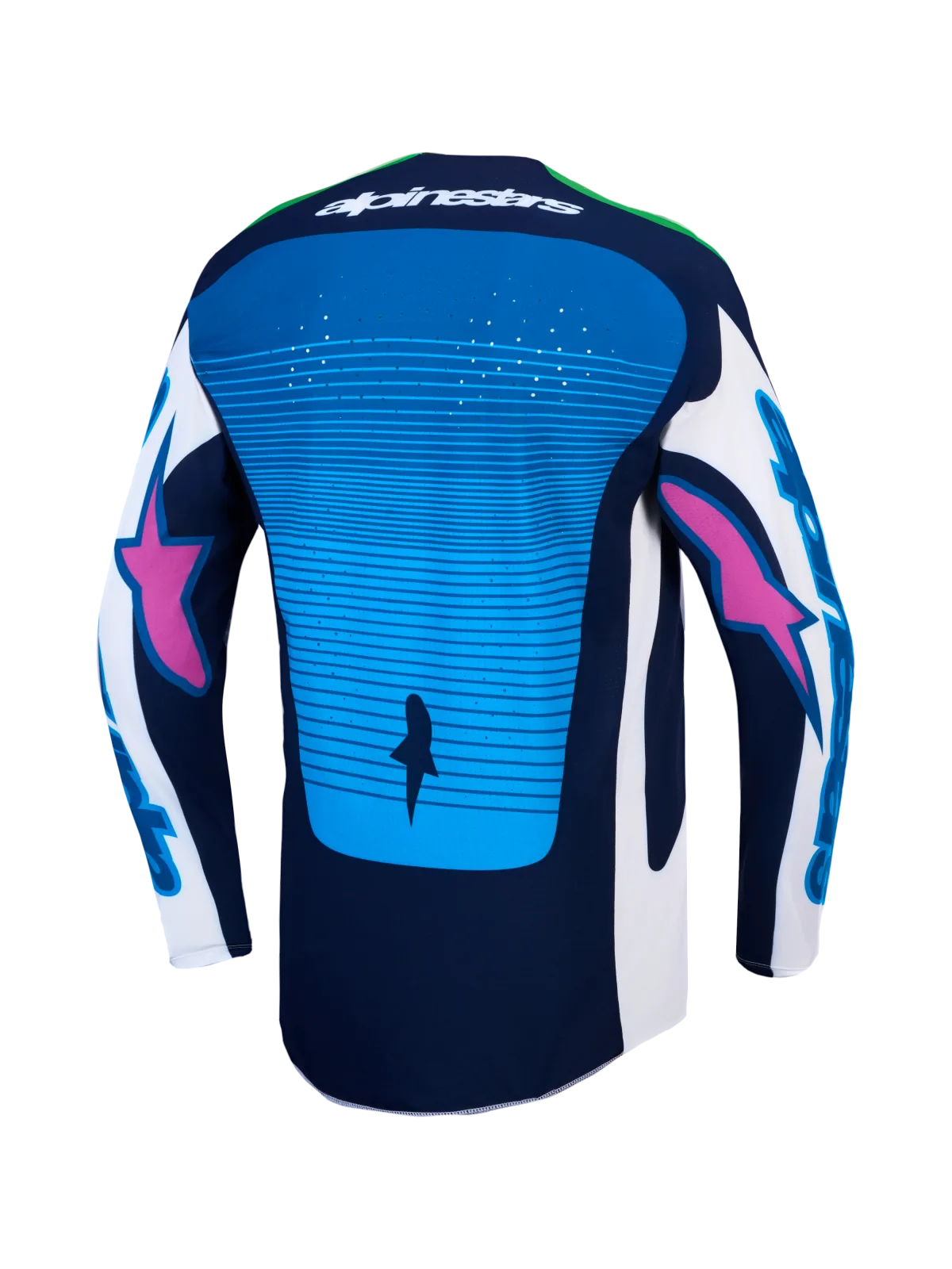 Мотокрос джърси Alpinestars Techstar Maven White Blithe Blue Green Fluo