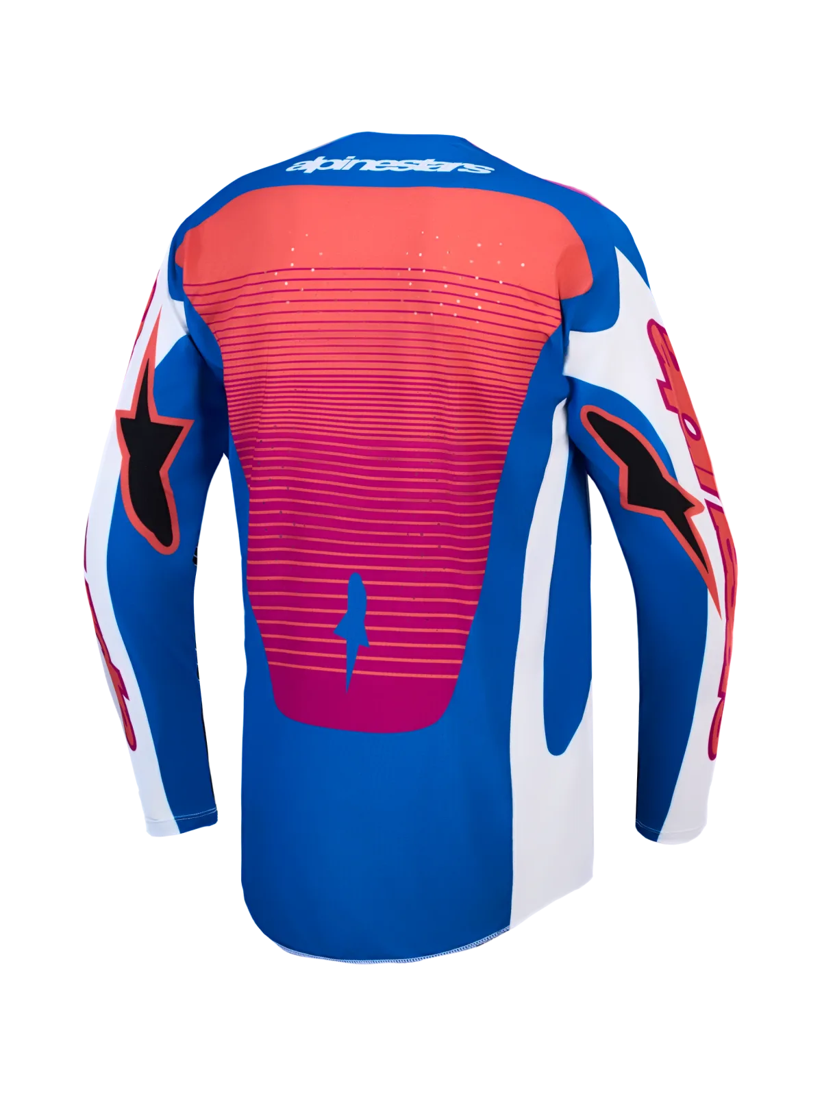 Мотокрос джърси Alpinestars Techstar Maven White Hot Coral Blithe Blue