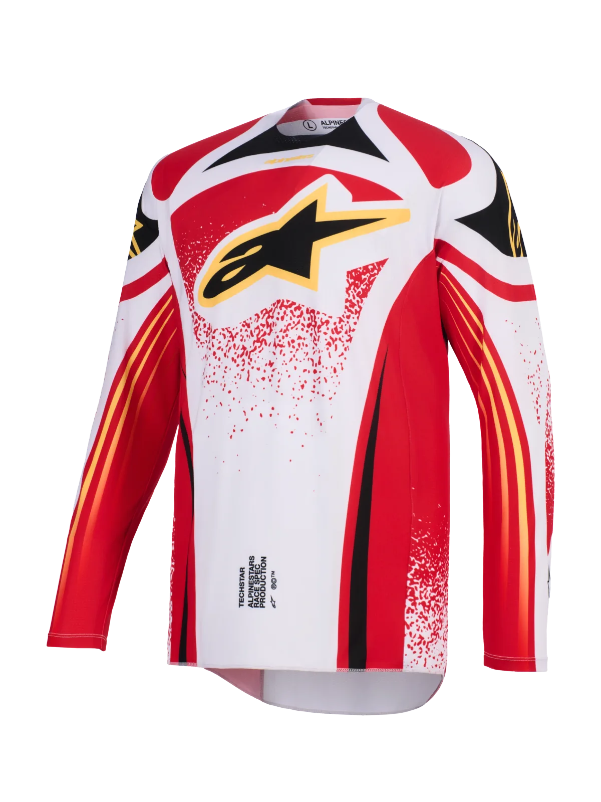 Мотокрос джърси Alpinestars Techstar Nomur Light Gray Red Black