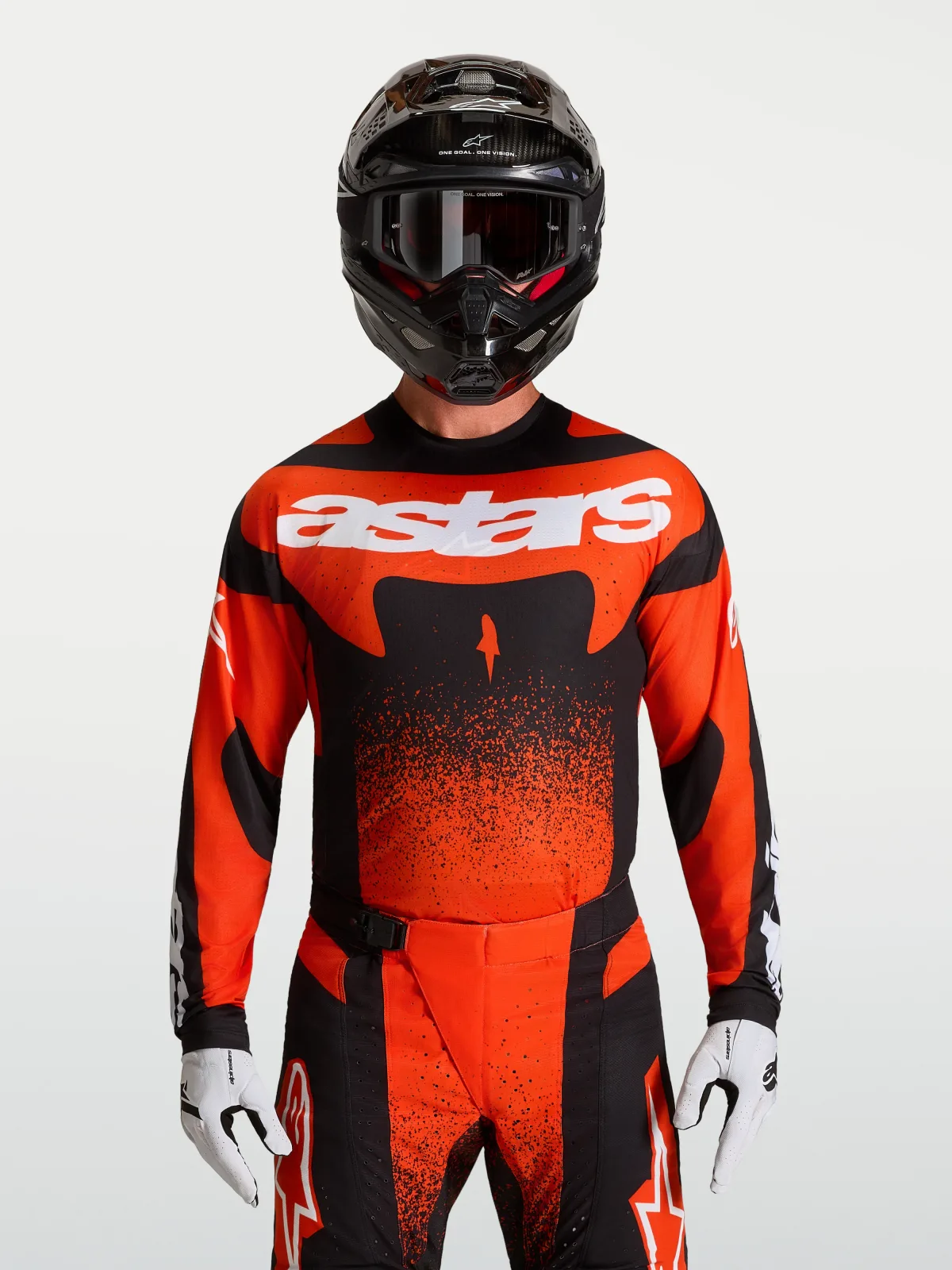 Мотокрос джърси Alpinestars Techstar Swan Cardinal Red Black White
