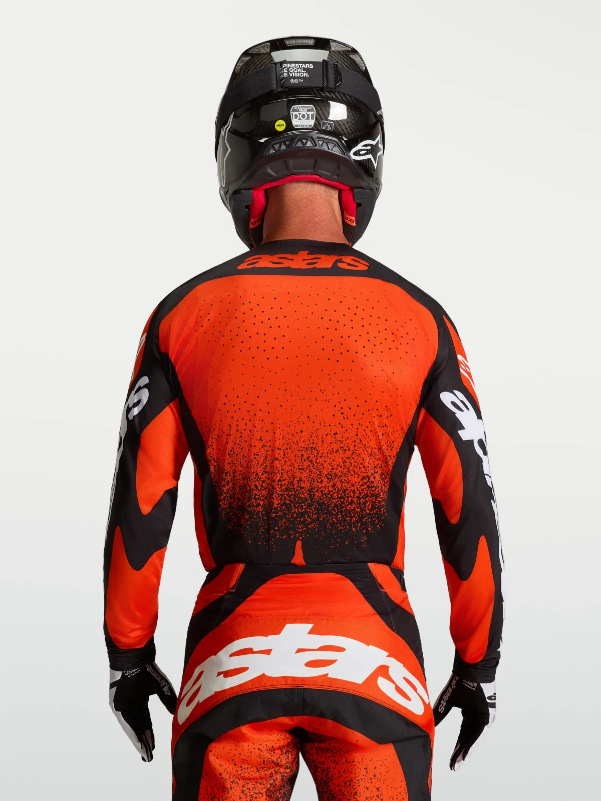 Мотокрос джърси Alpinestars Techstar Swan Cardinal Red Black White