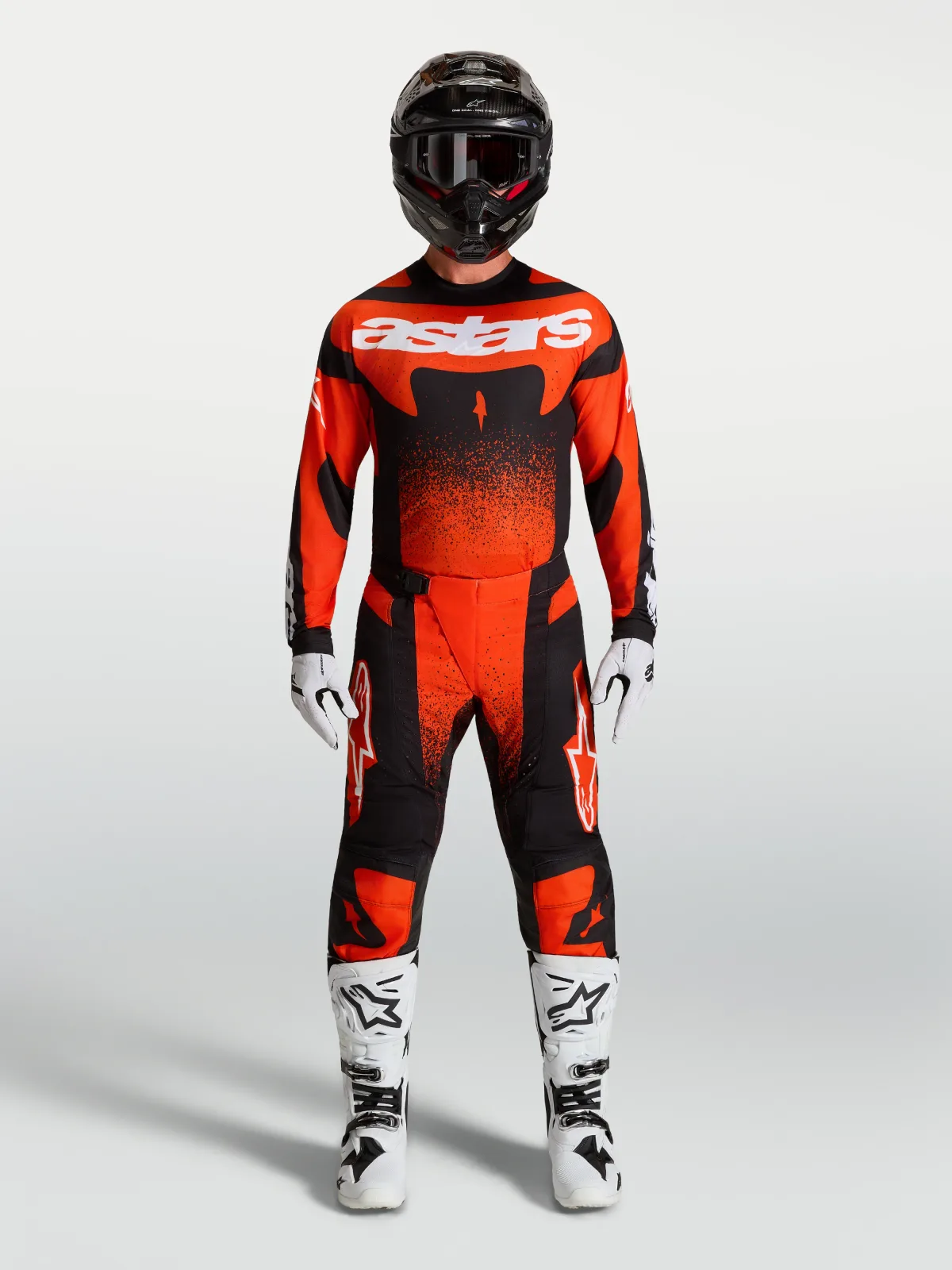 Мотокрос джърси Alpinestars Techstar Swan Cardinal Red Black White
