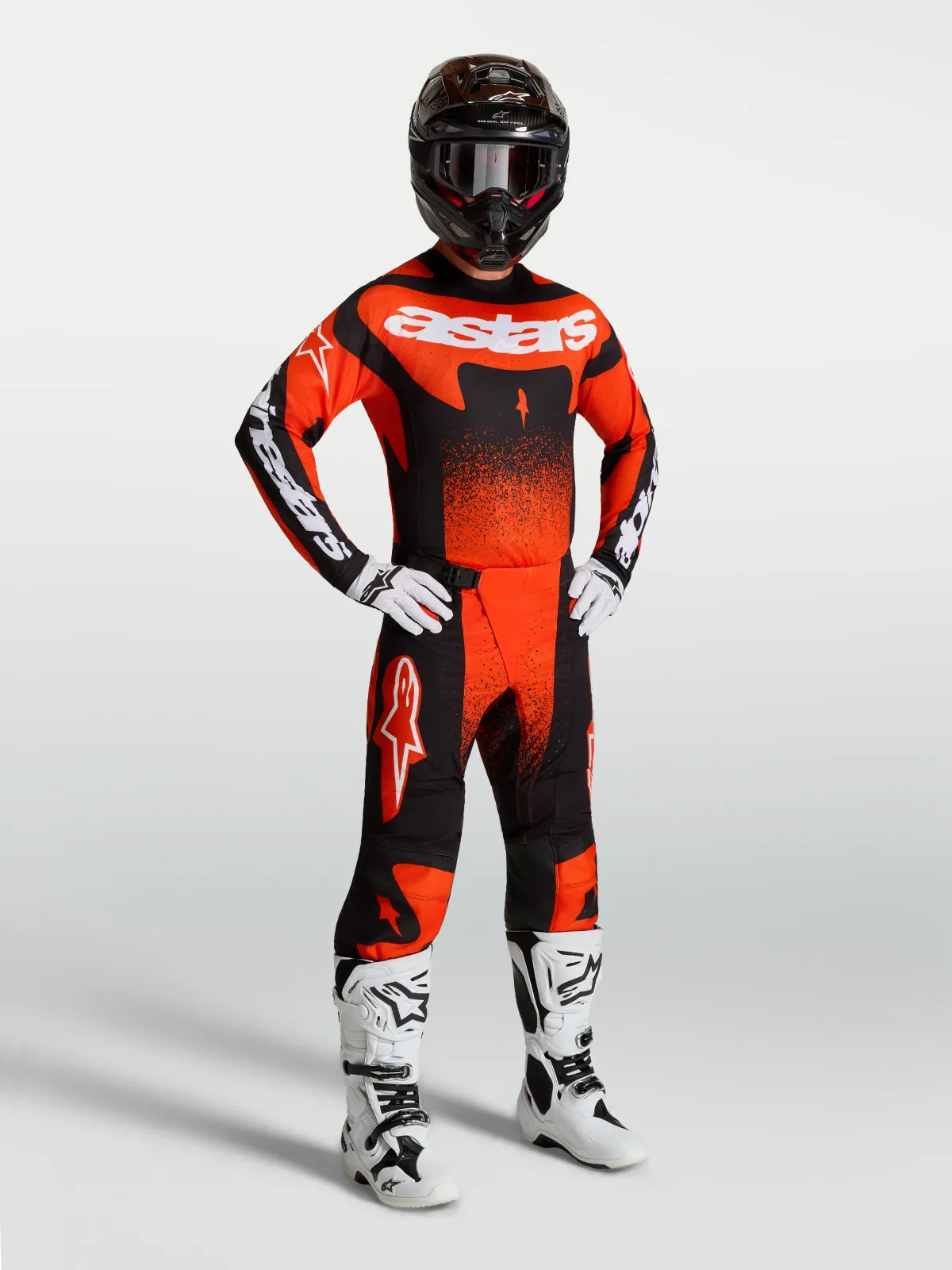 Мотокрос джърси Alpinestars Techstar Swan Cardinal Red Black White