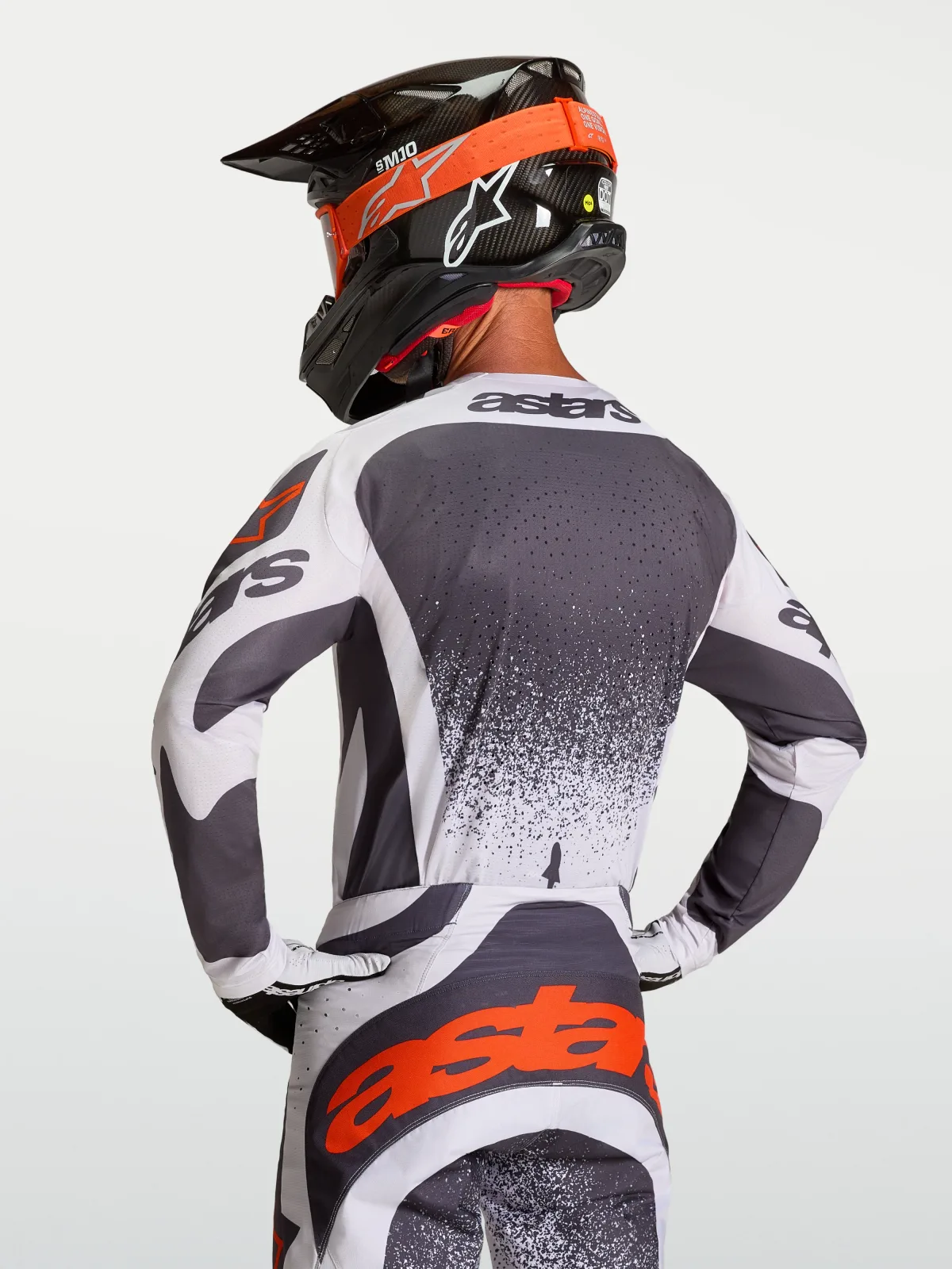 Мотокрос джърси Alpinestars Techstar Swan Light Lilac Dark Gray Red Fluo