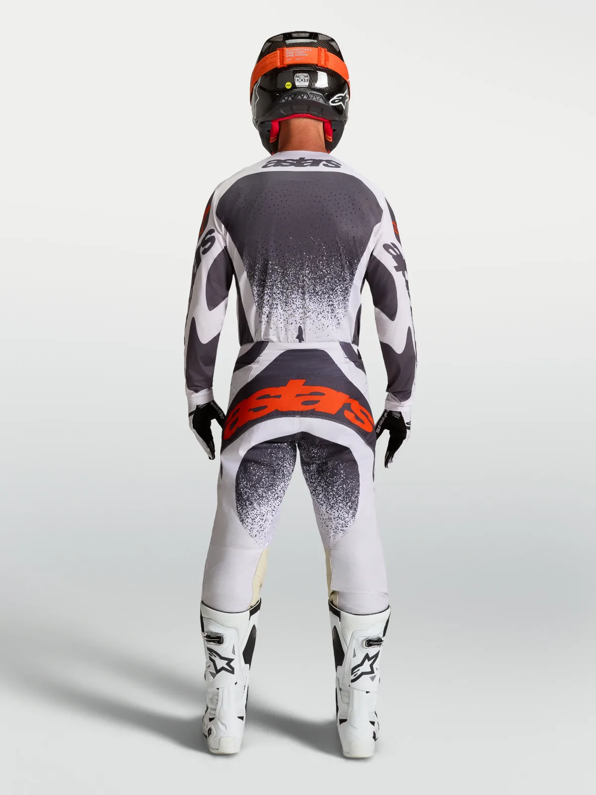 Мотокрос джърси Alpinestars Techstar Swan Light Lilac Dark Gray Red Fluo