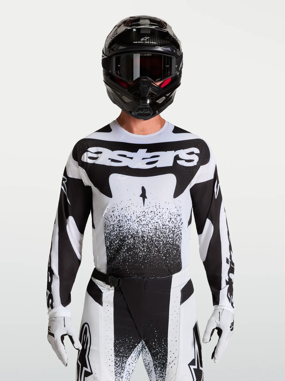 Мотокрос джърси Alpinestars Techstar Swan White Black
