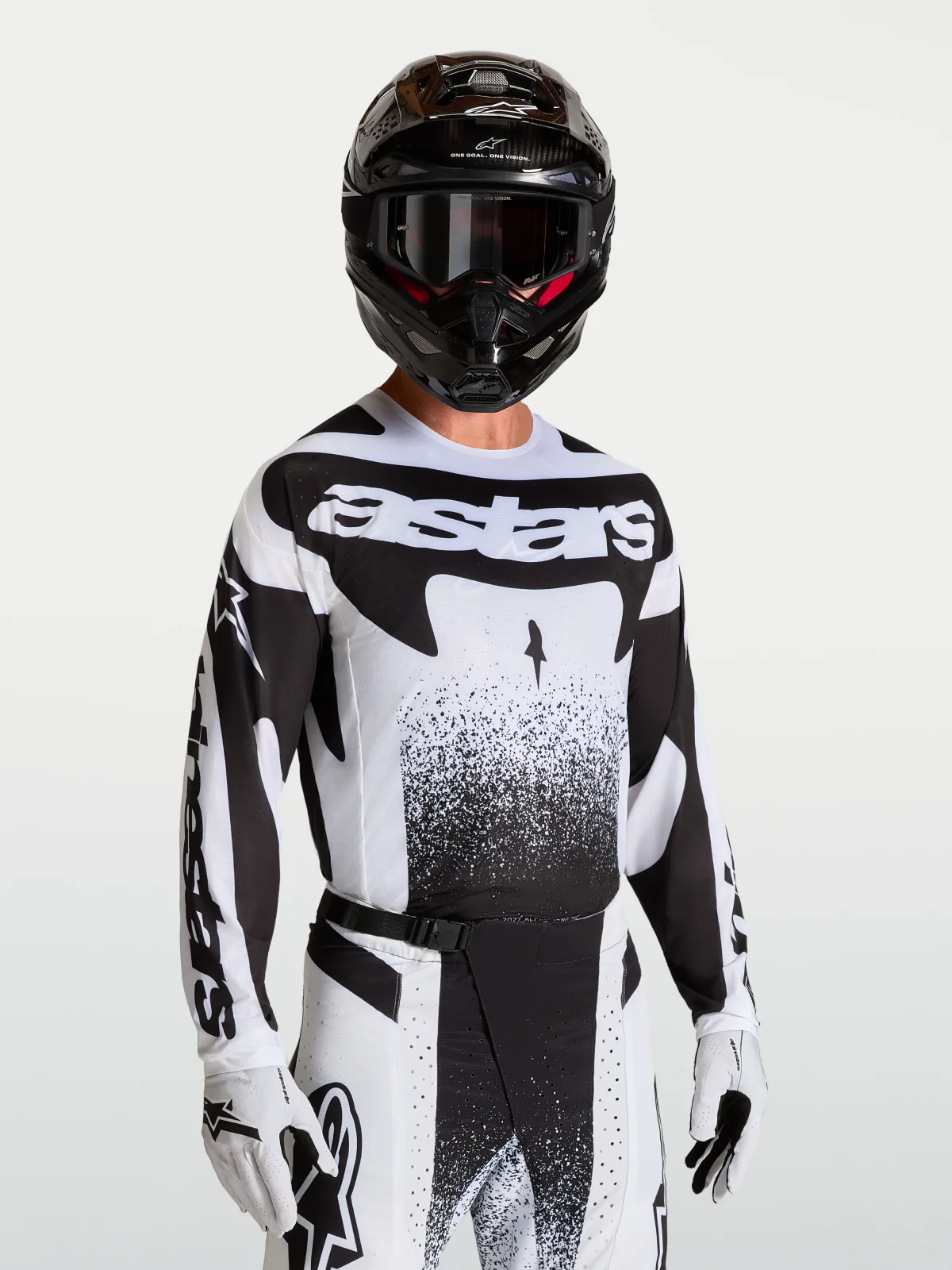 Мотокрос джърси Alpinestars Techstar Swan White Black