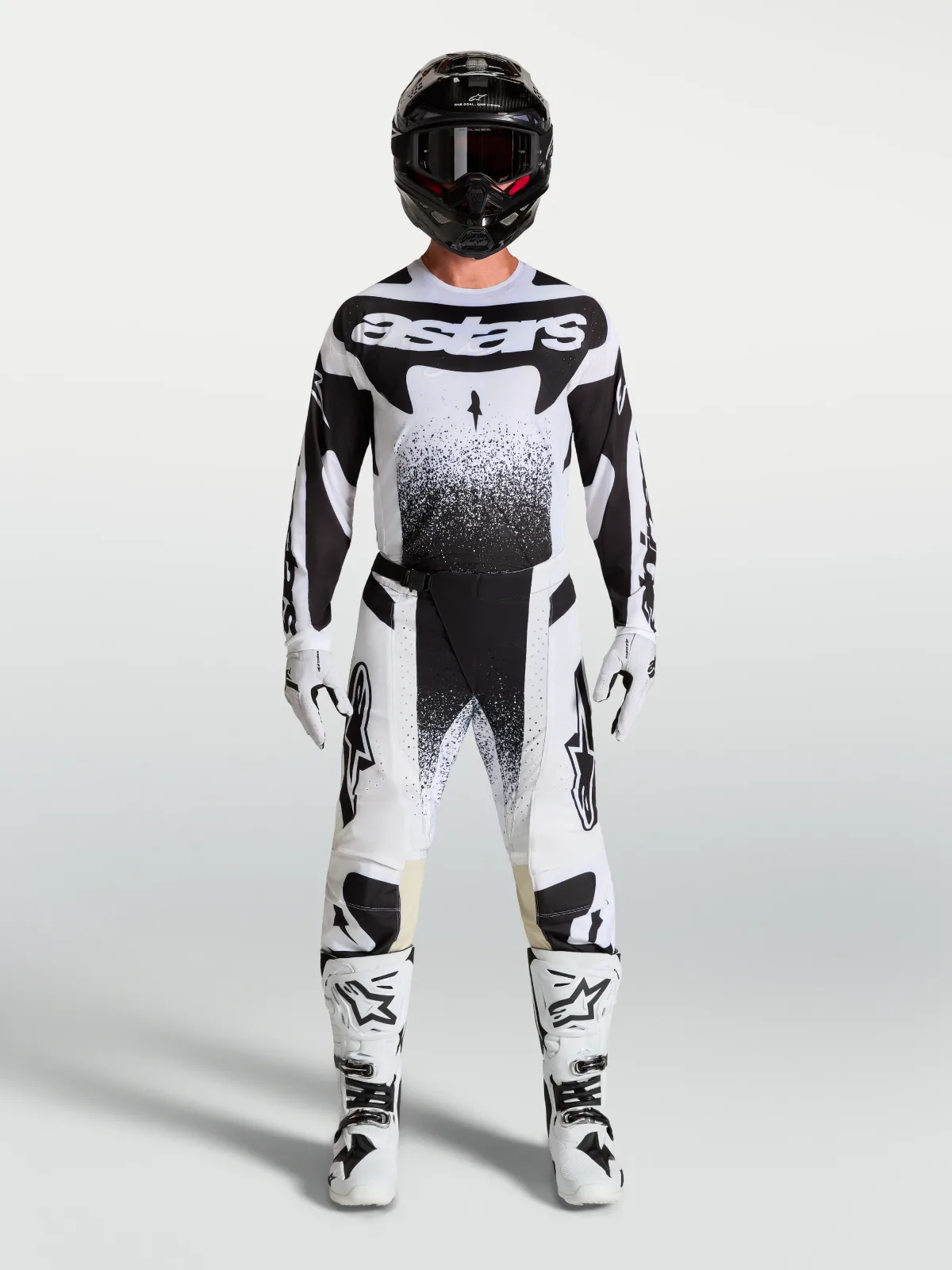 Мотокрос джърси Alpinestars Techstar Swan White Black