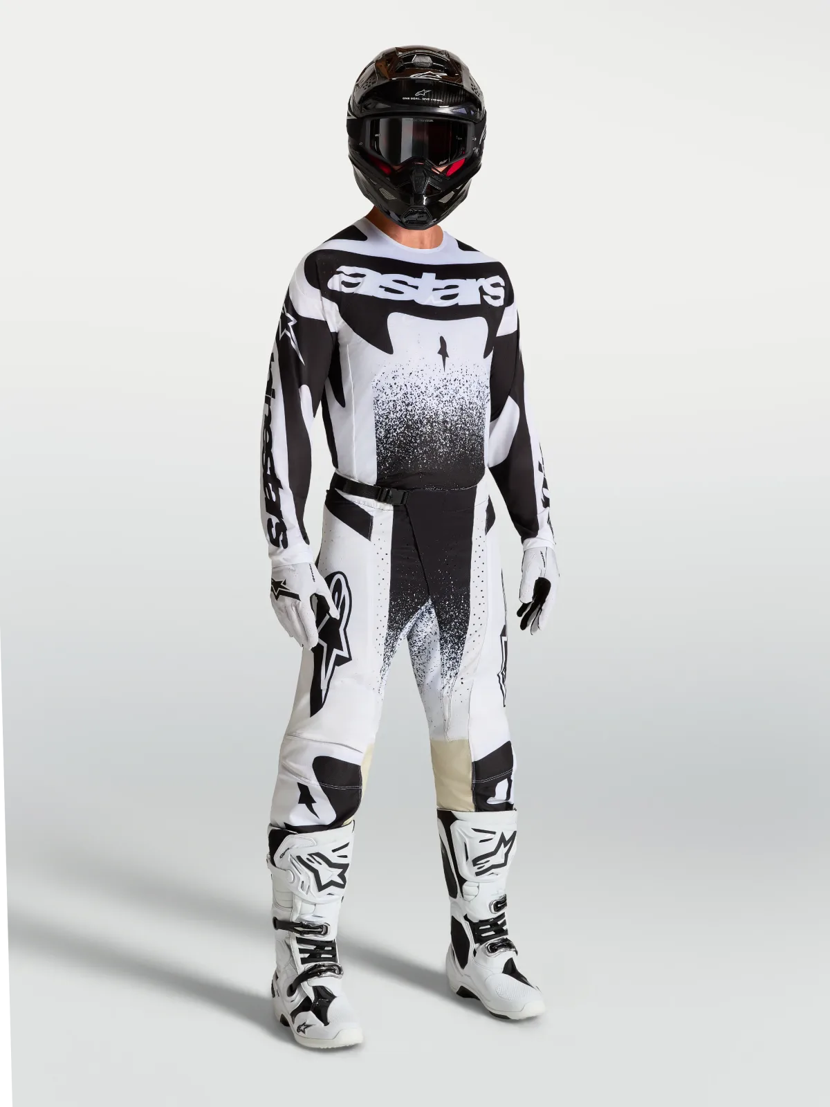 Мотокрос джърси Alpinestars Techstar Swan White Black