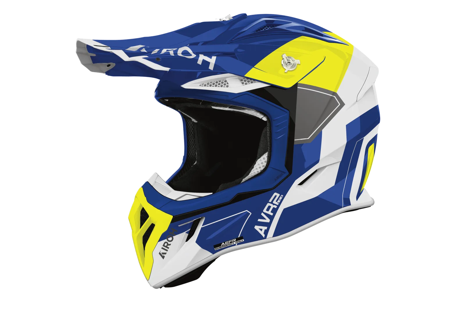 Мотокрос каска Airoh Aviator Ace 2 Shield Blue Yellow