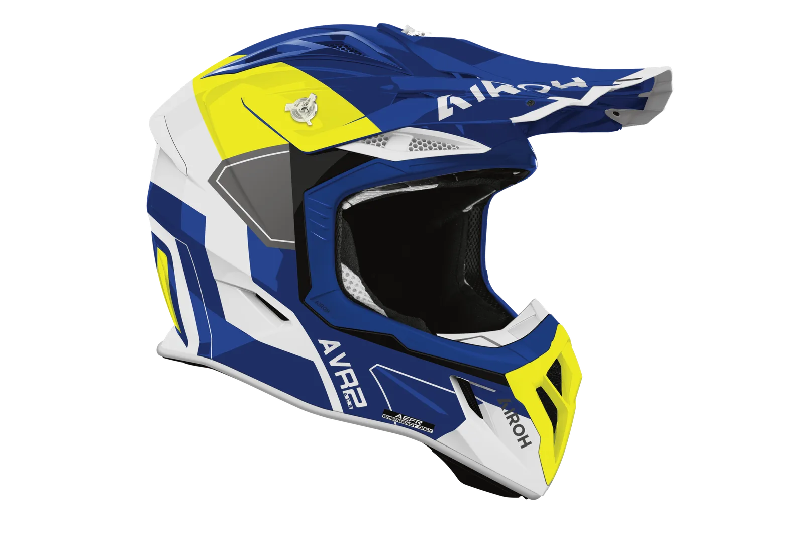 Мотокрос каска Airoh Aviator Ace 2 Shield Blue Yellow