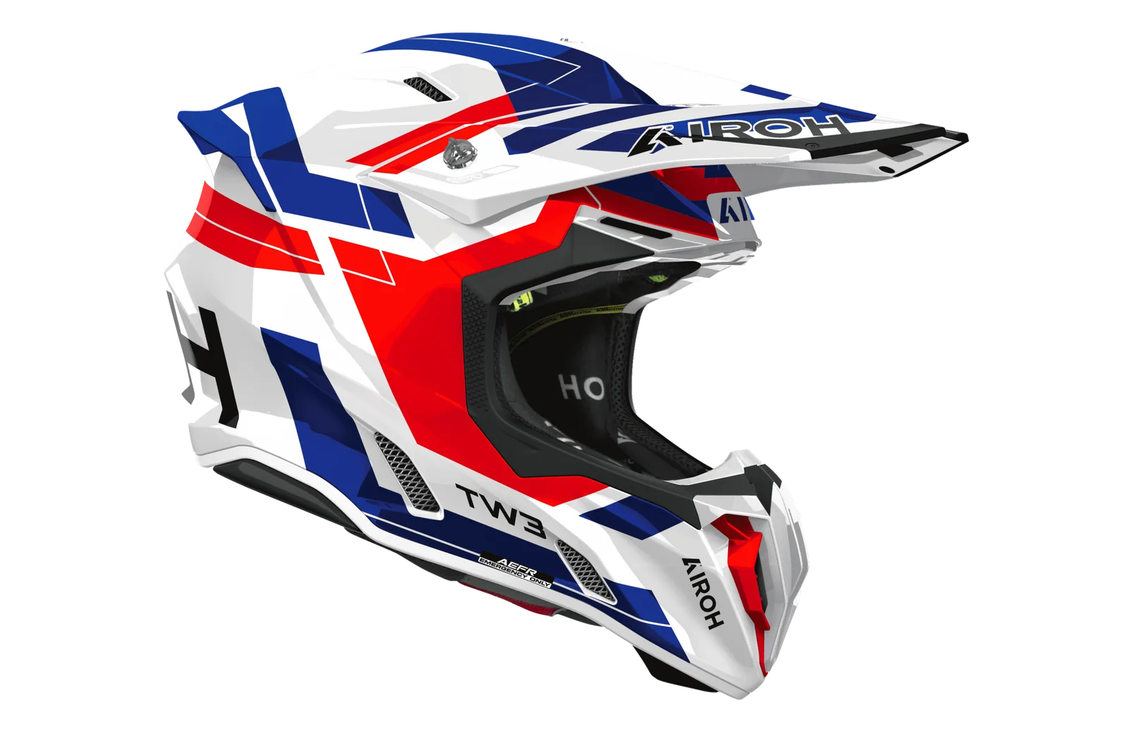 Мотокрос каска Airoh Twist 3 Dynasty Blue Red Gloss