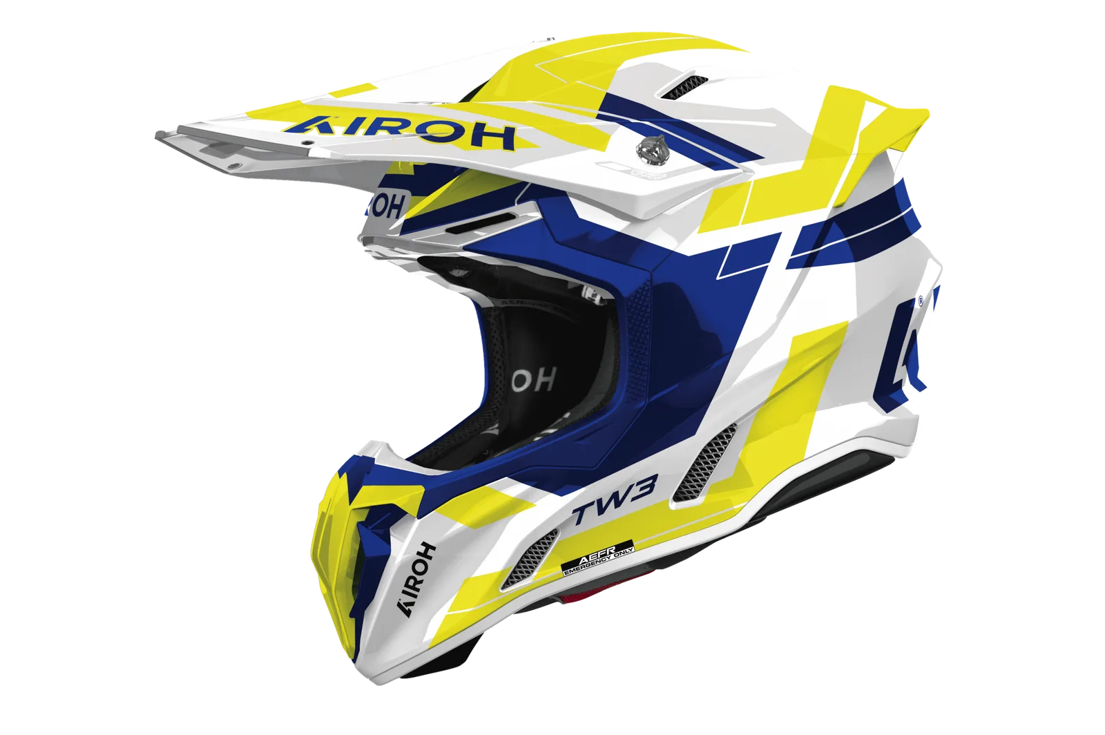 Мотокрос каска Airoh Twist 3 Dynasty Blue Yellow Gloss