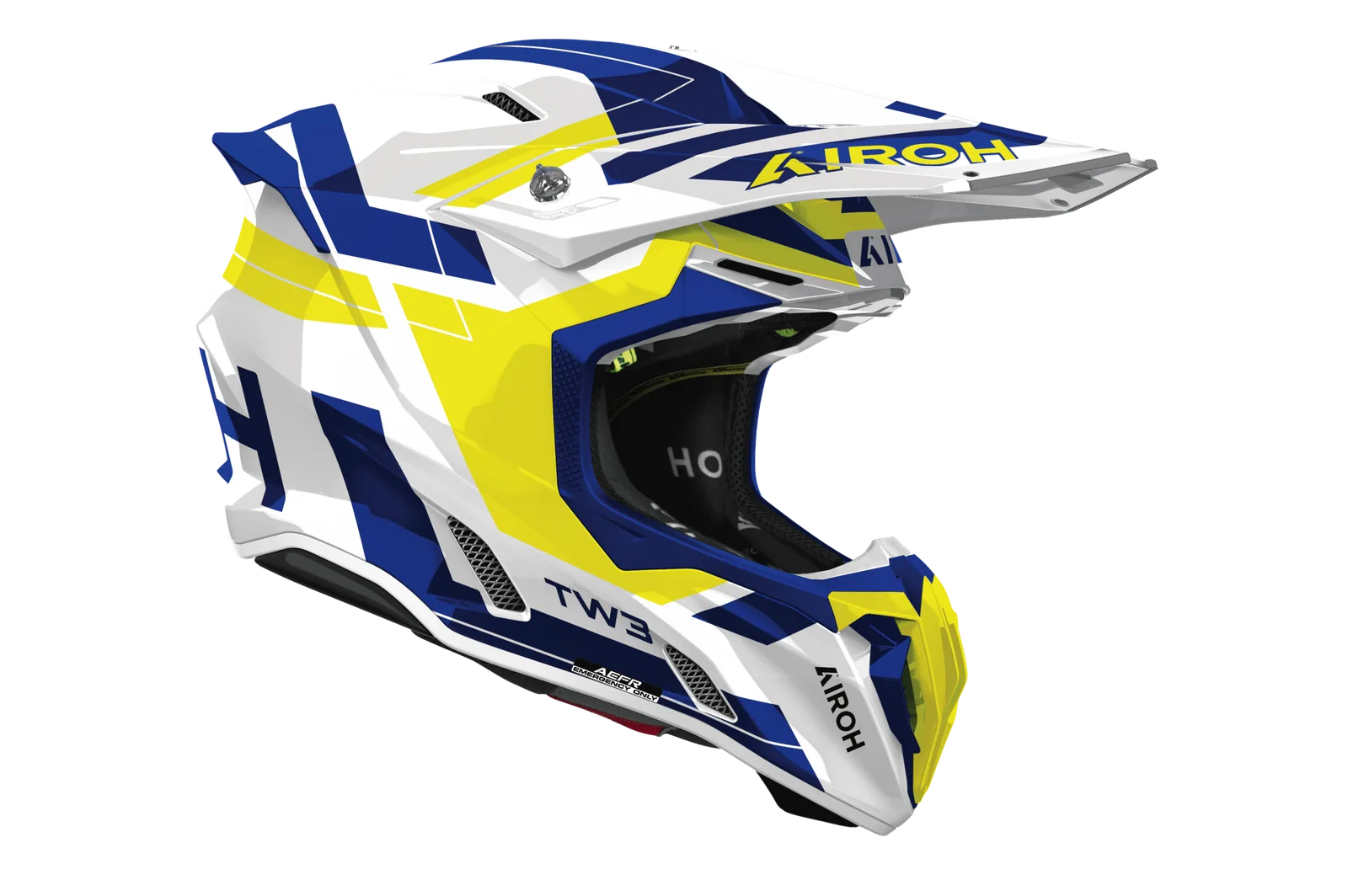 Мотокрос каска Airoh Twist 3 Dynasty Blue Yellow Gloss
