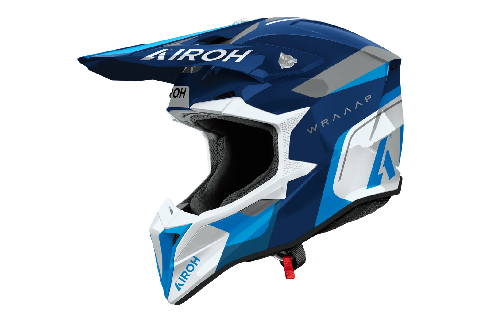 Мотокрос каска Airoh Wraaap Conquer Blue Gloss