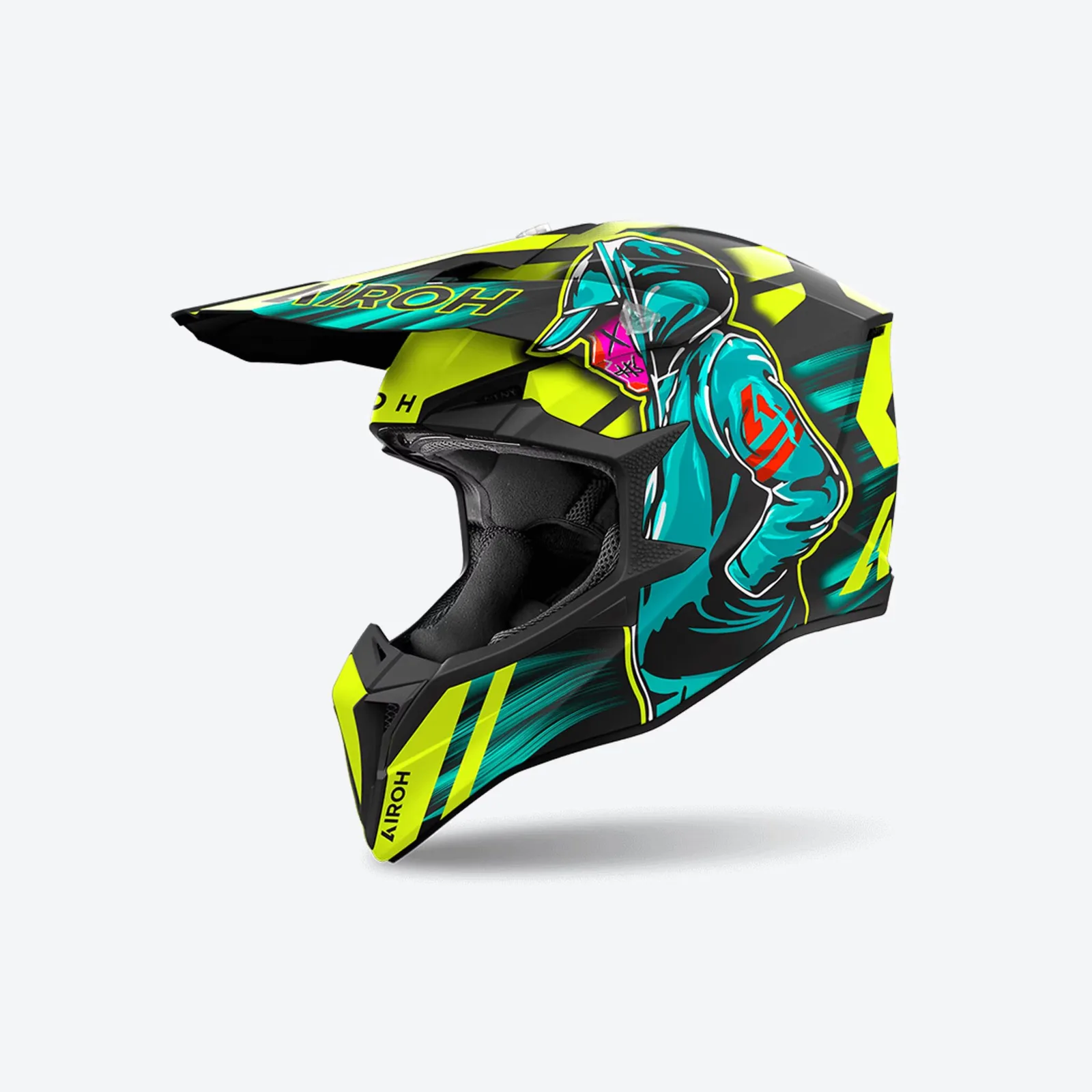 Мотокрос каска Airoh Wraaap Cyber Yellow Matt
