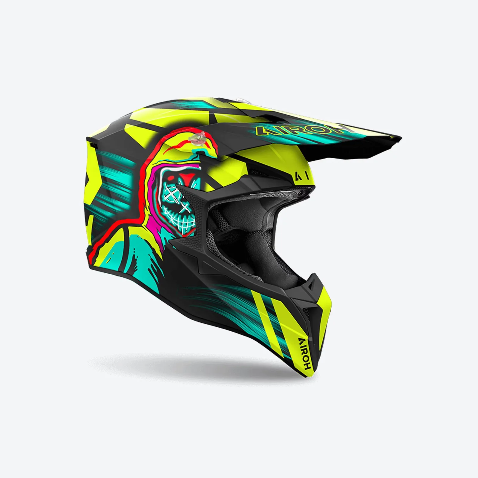 Мотокрос каска Airoh Wraaap Cyber Yellow Matt