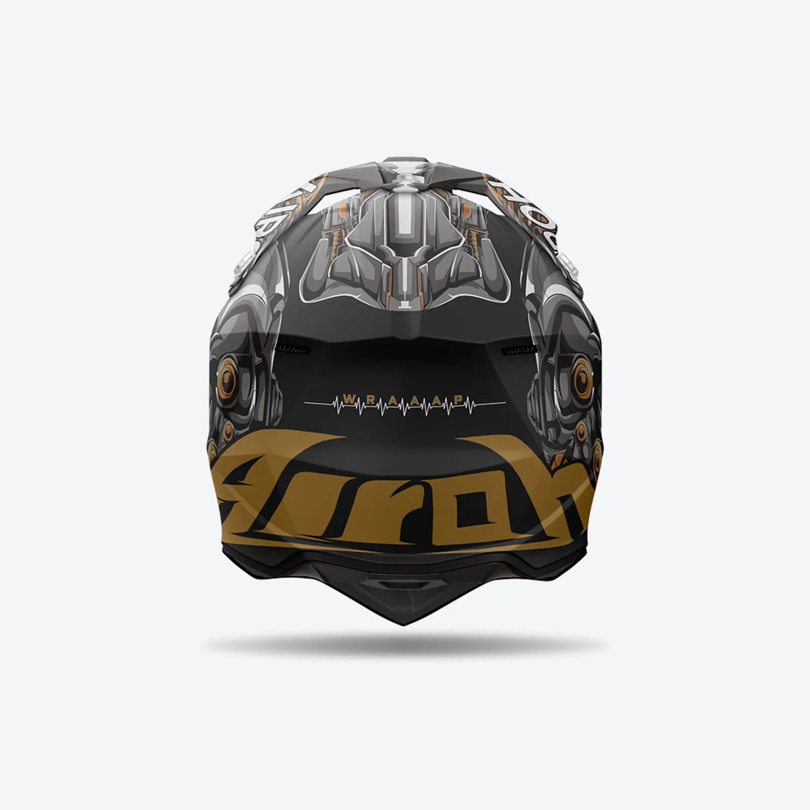 Мотокрос каска Airoh Wraaap Cyborg Matt