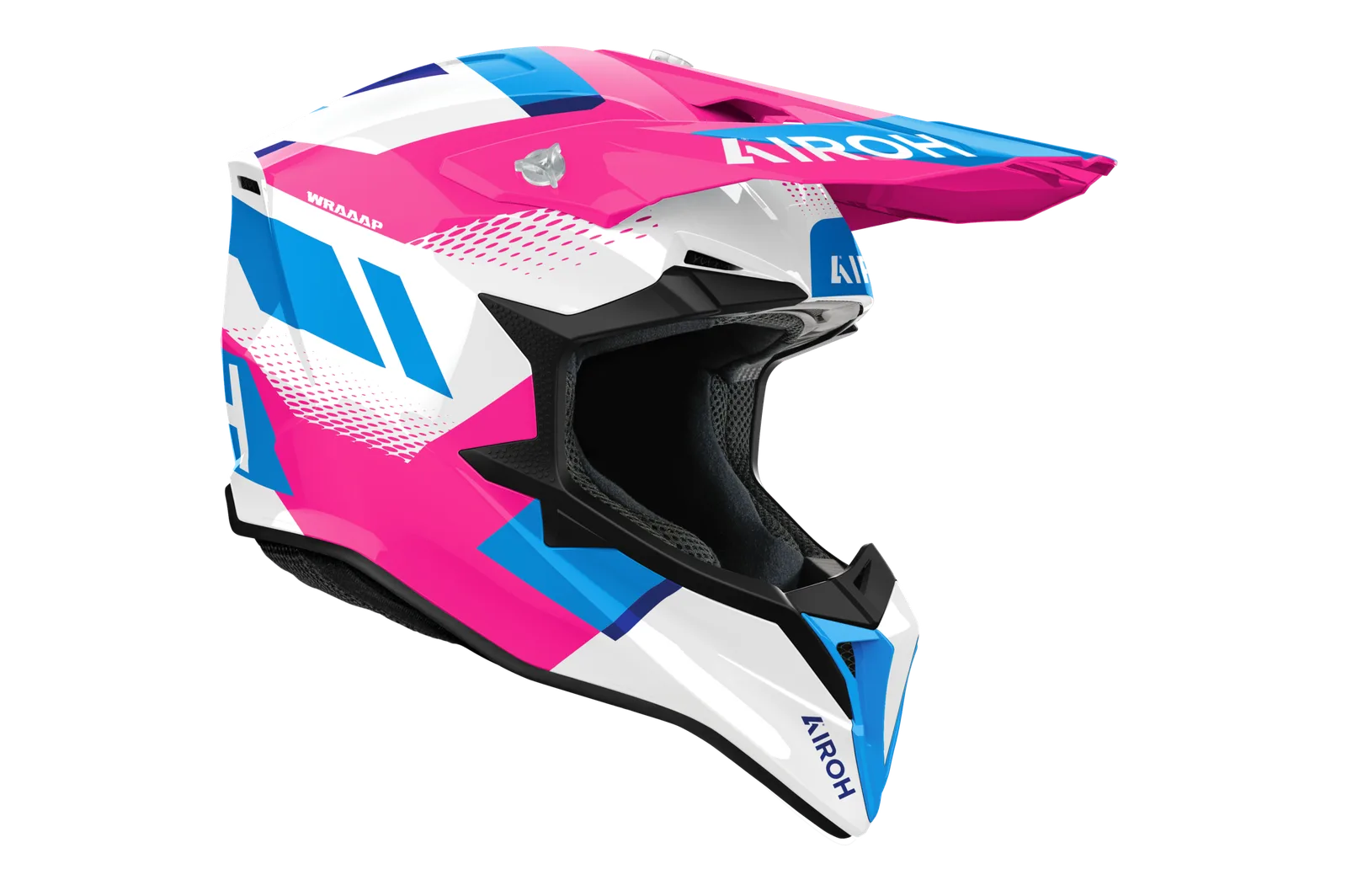 Мотокрос каска Airoh Wraaap Vision Pink Gloss