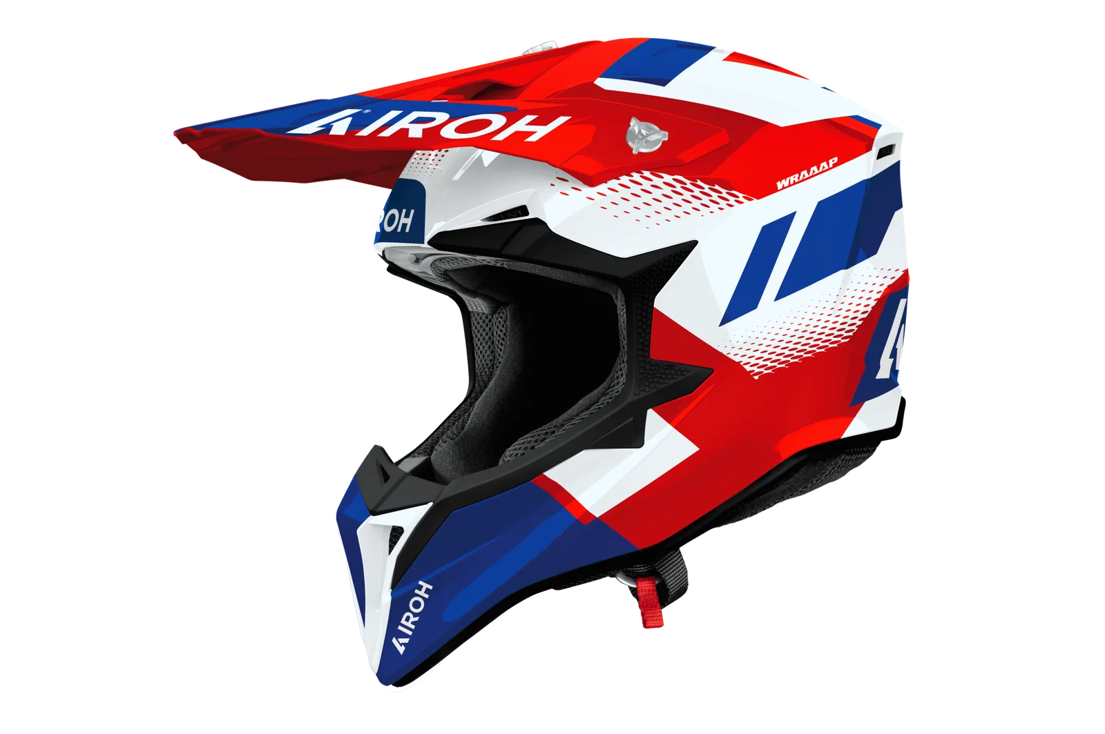 Мотокрос каска Airoh Wraaap Vision Red Blue Gloss