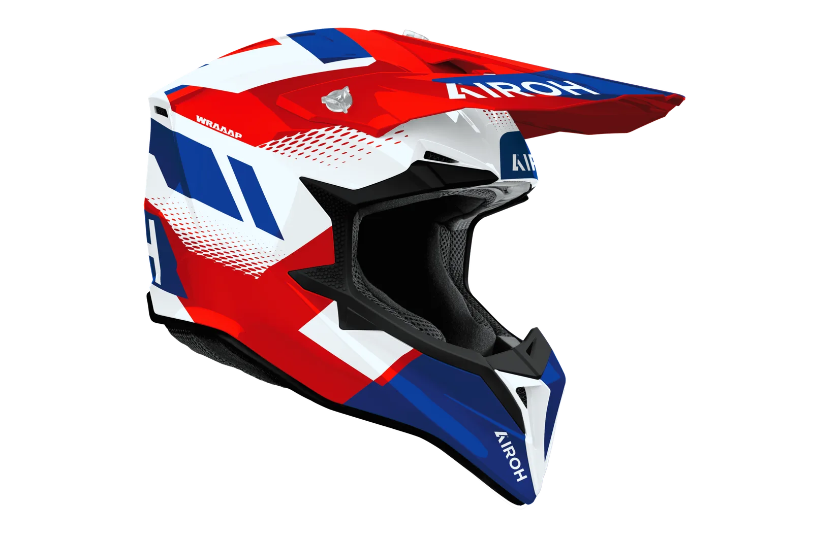 Мотокрос каска Airoh Wraaap Vision Red Blue Gloss