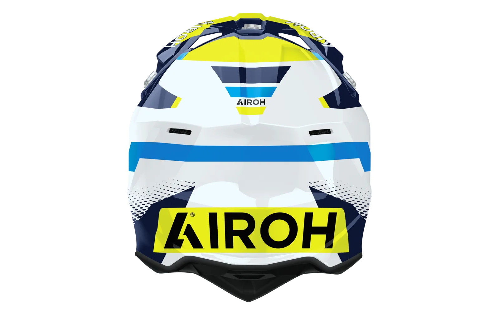 Мотокрос каска Airoh Wraaap Vision Yellow Blue Gloss
