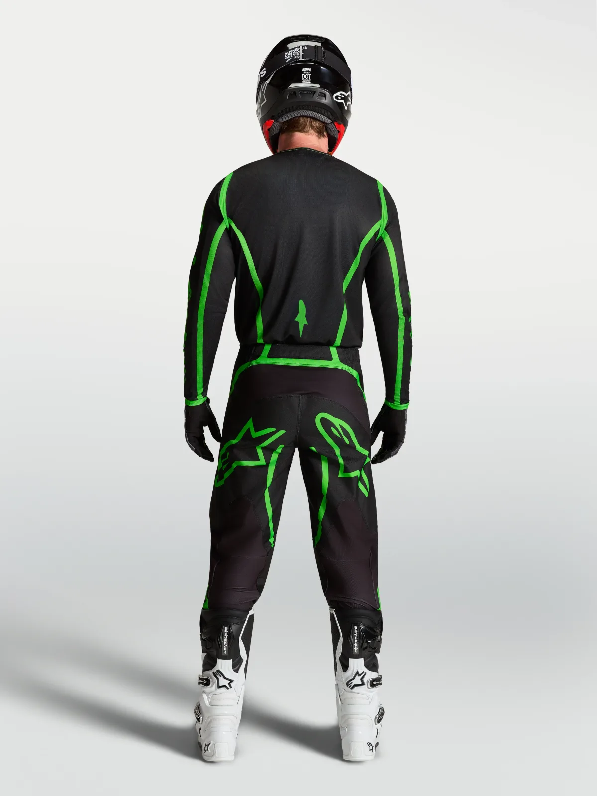 Мотокрос панталон Alpinestars Fluid Apex V2 Black Green Fluo