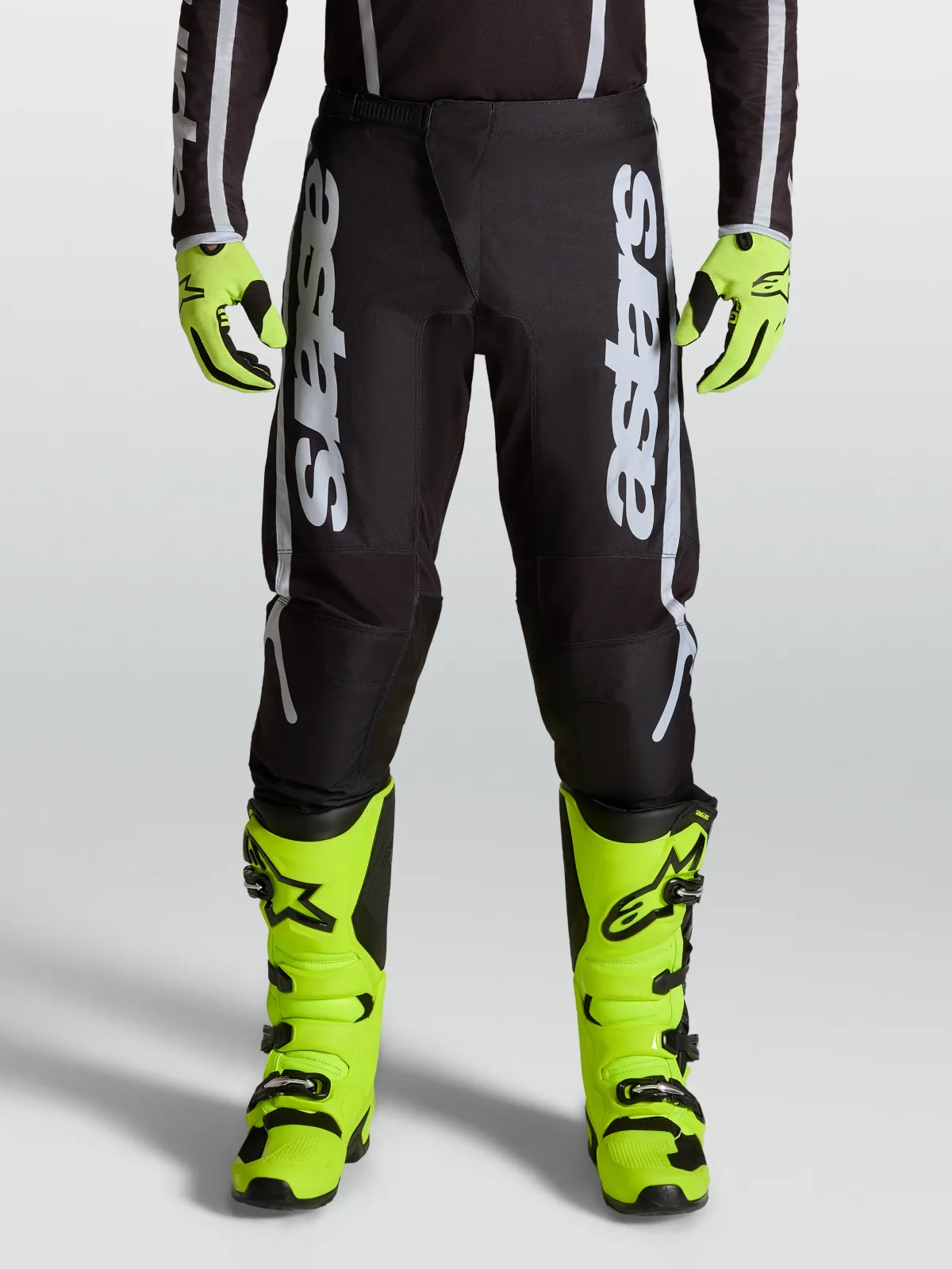 Мотокрос панталон Alpinestars Fluid Apex V2 Black Silver