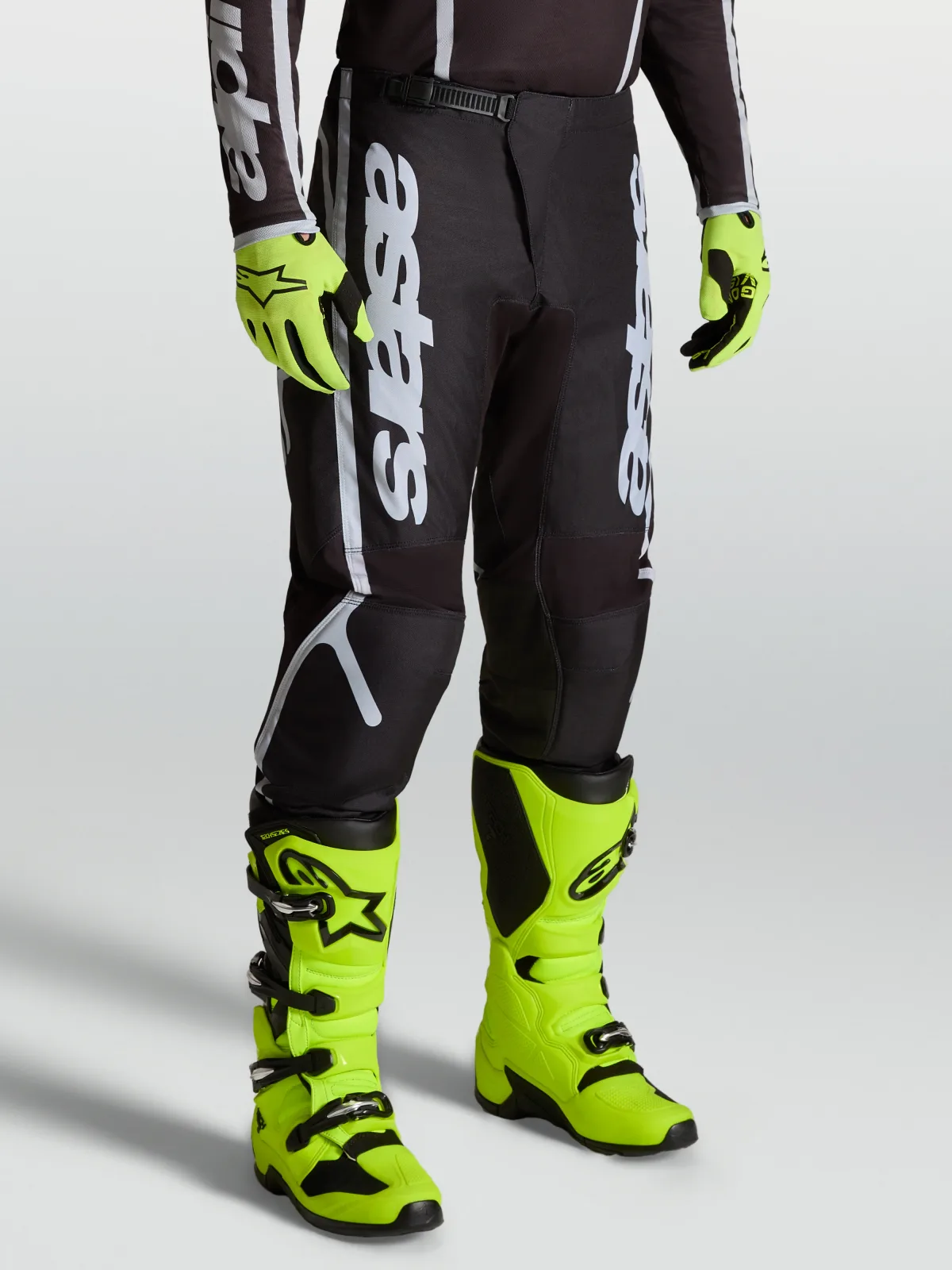 Мотокрос панталон Alpinestars Fluid Apex V2 Black Silver