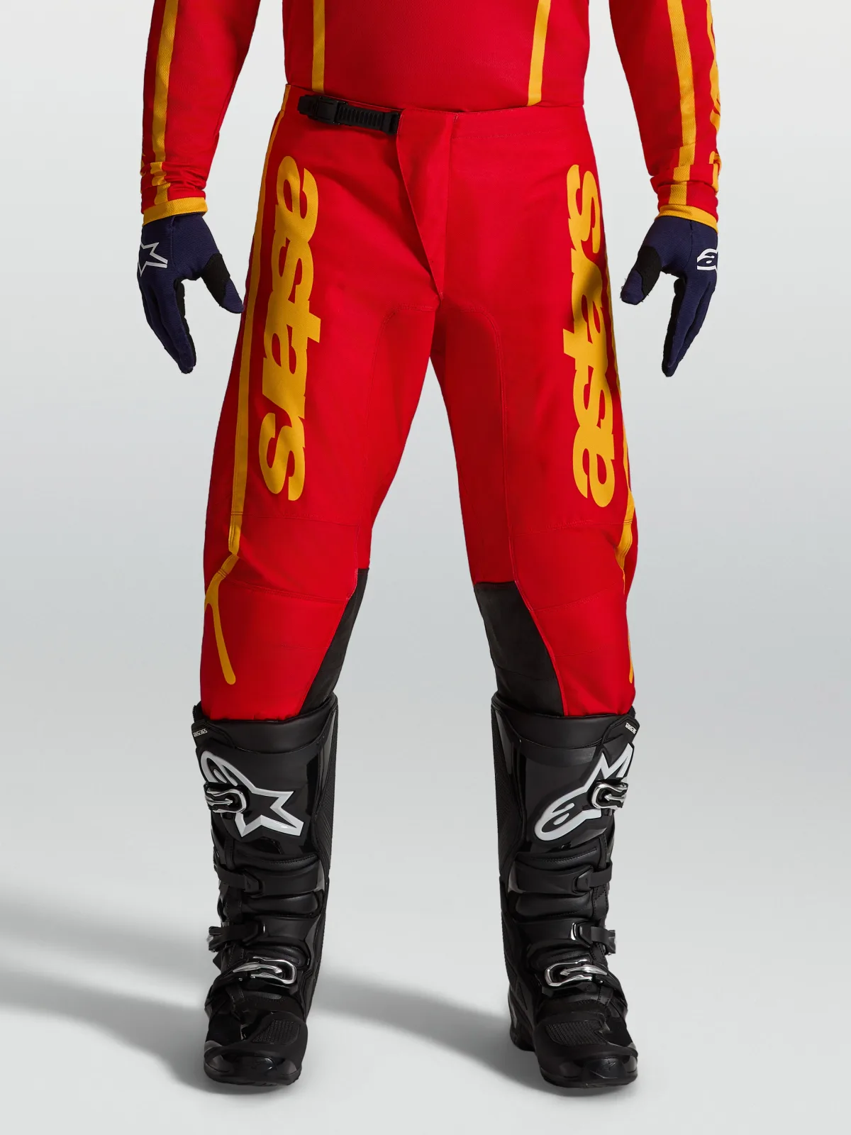 Мотокрос панталон Alpinestars Fluid Apex V2 Fire Red Gold
