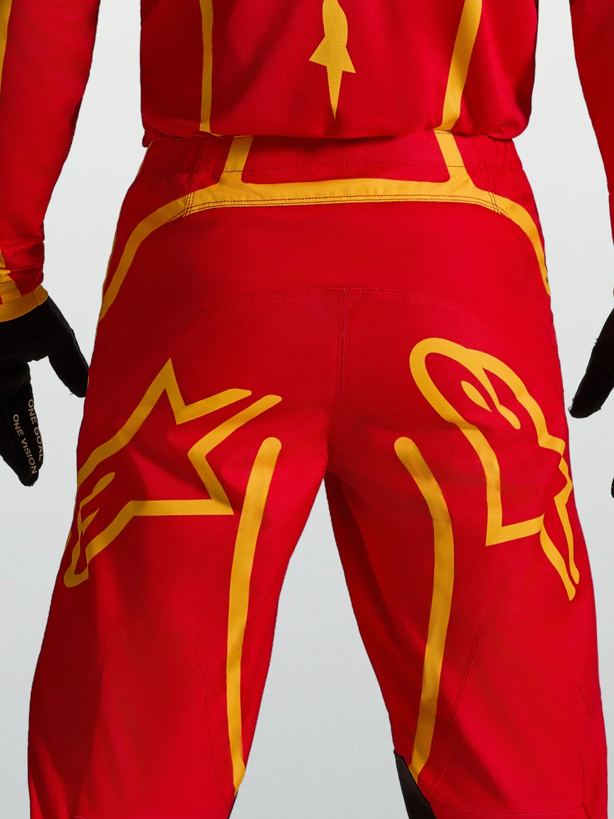 Мотокрос панталон Alpinestars Fluid Apex V2 Fire Red Gold