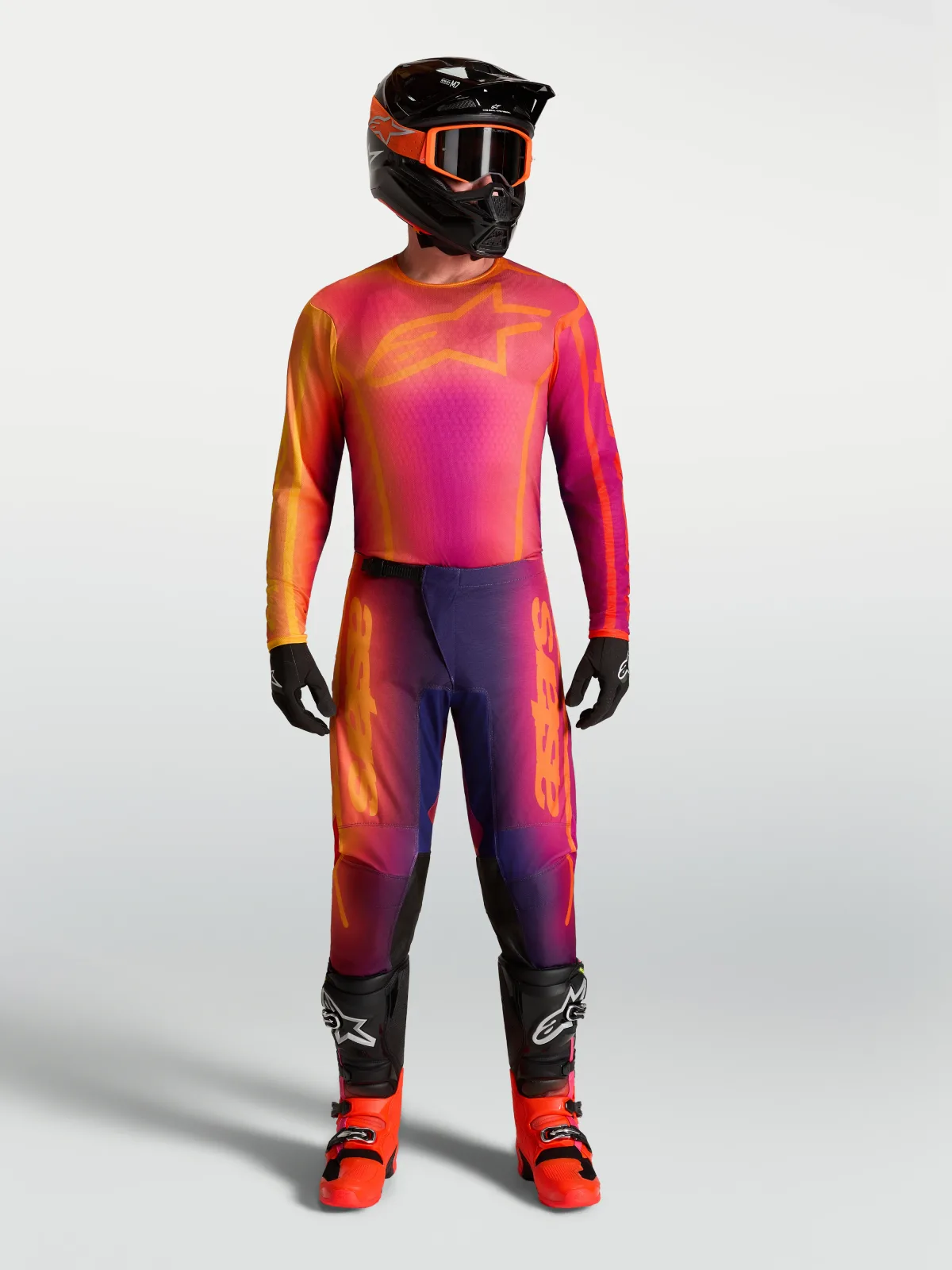 Мотокрос панталон Alpinestars Fluid Kepler Dark Purple Orange