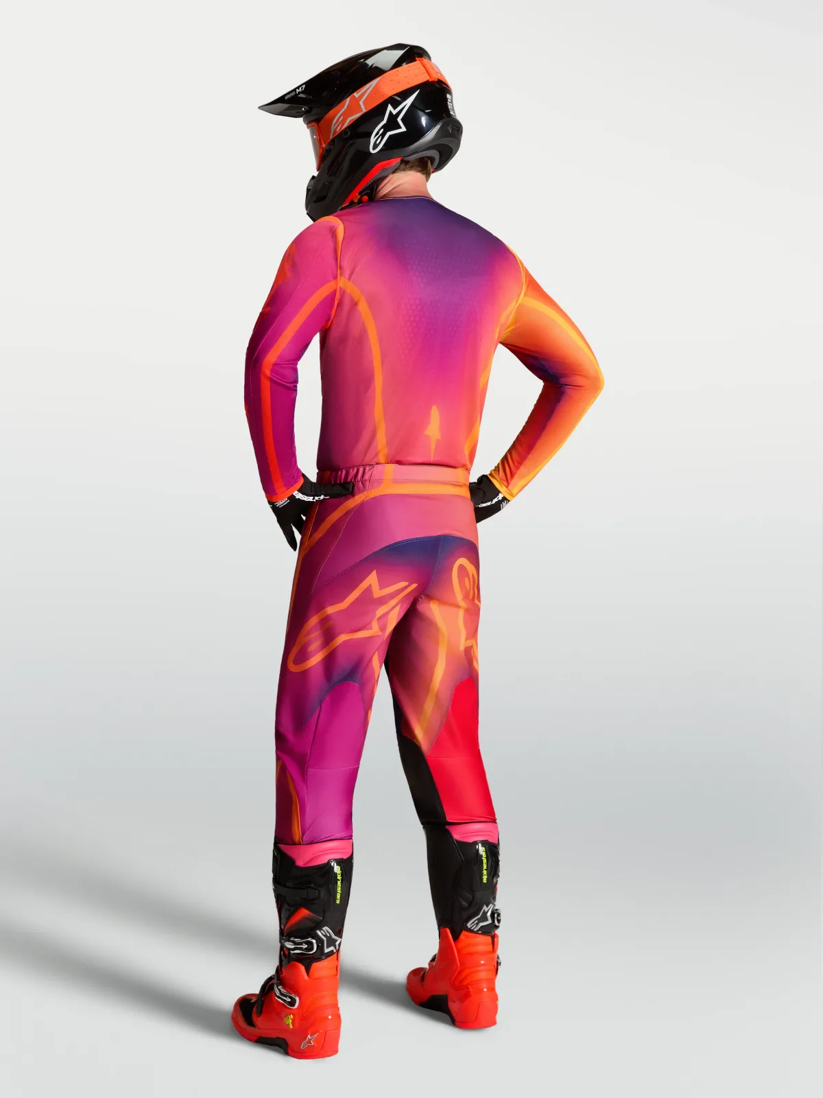 Мотокрос панталон Alpinestars Fluid Kepler Dark Purple Orange